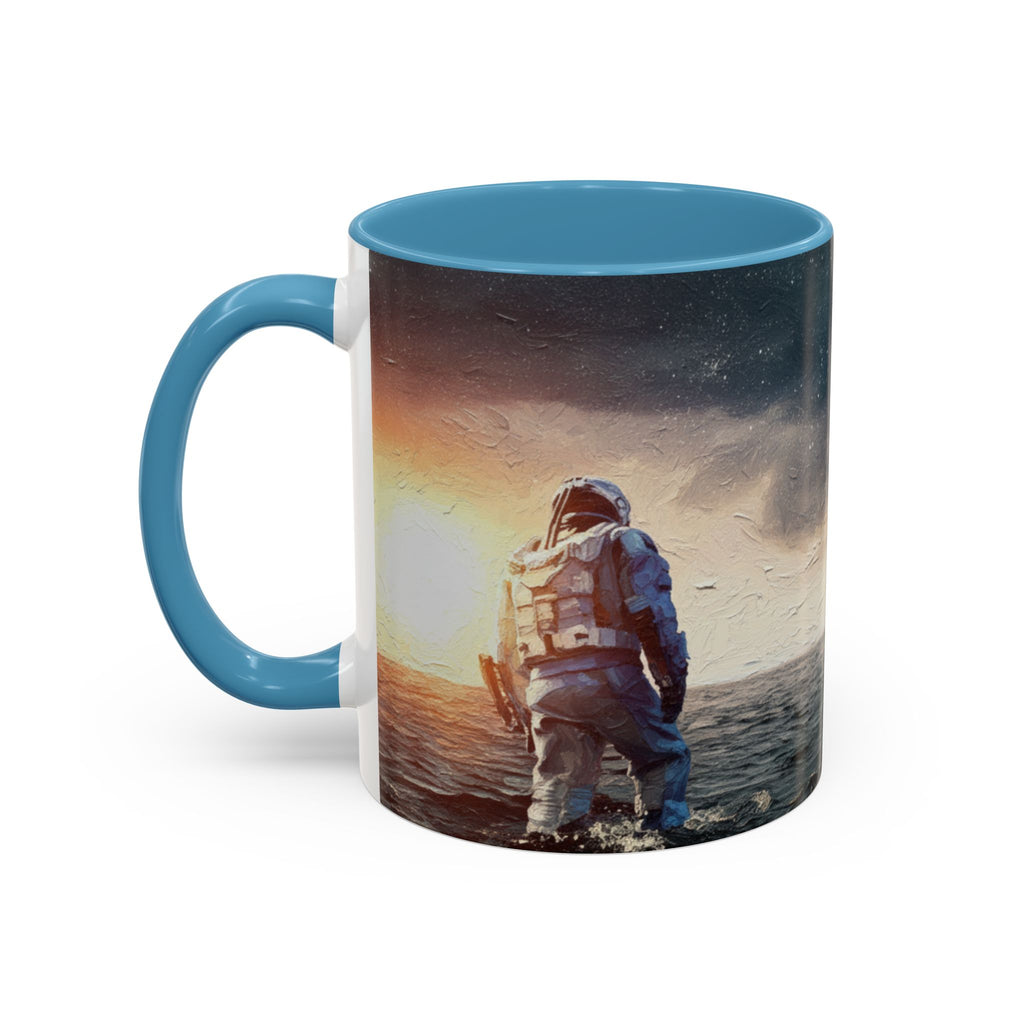 Interstellar Adventure Coffee Mug, Cosmic Mug for Space Lovers, Unique Gift for Astronauts, Artful Tea Cup, Perfect for Home or Office
