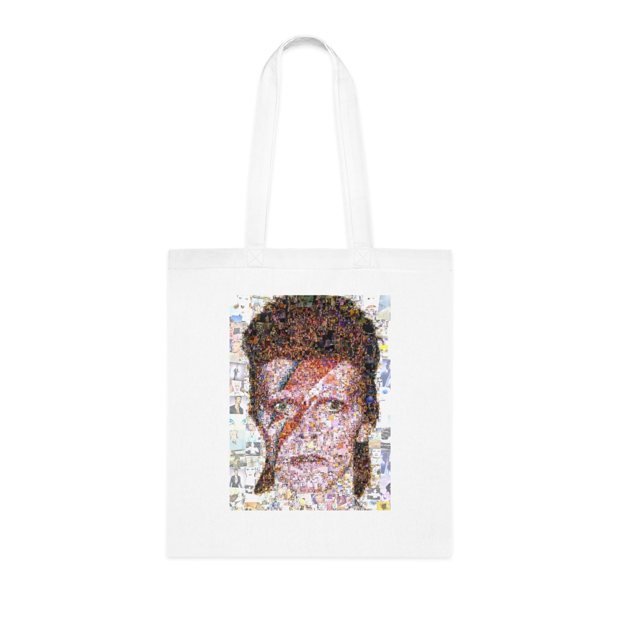David Bowie Tribute Cotton Tote Bag, Rock Music Tote, Eco-Friendly Shopping Bag, Vintage Art Bag, Unique Gift for Music Lovers