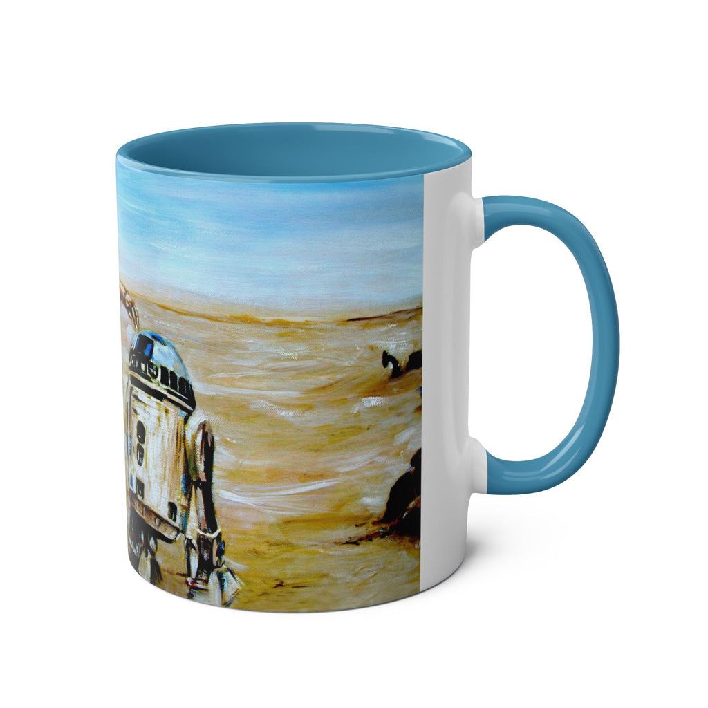 Starwars Abstract - Star Cutouts SC480 Official Star Wars The Droids R2-D2, C3P-O   Two-Tone Coffee Mugs, 11oz