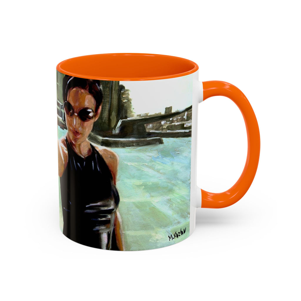 Coffee Mug, matrix movie cups trinity, Geek Gift, Cyberpunk Cup, Sci-Fi Fan Present, Film Lover Drinkware