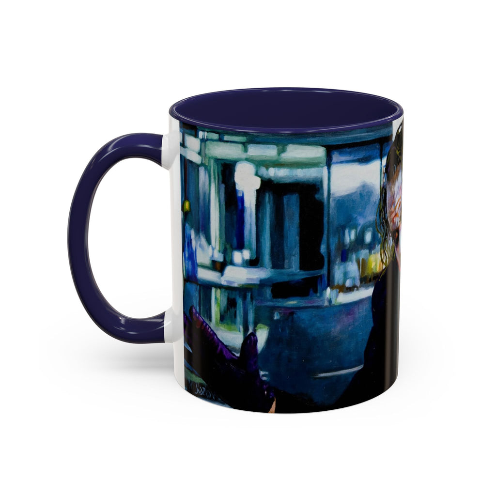 Dark Clown Villain Mug Hand-Painted Style Fan Art Pop Culture Coffee Cup  Comic Inspired Gift