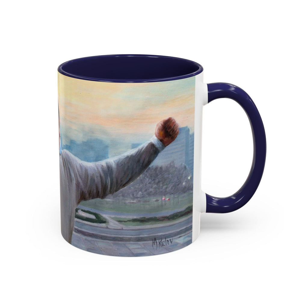 Mug, Rocky Inspired Boxing Fan Gift Coffee Cup, Sports Movie Fan Art, Balboa Knockout, Inspirational Unique Retro Film Collector,