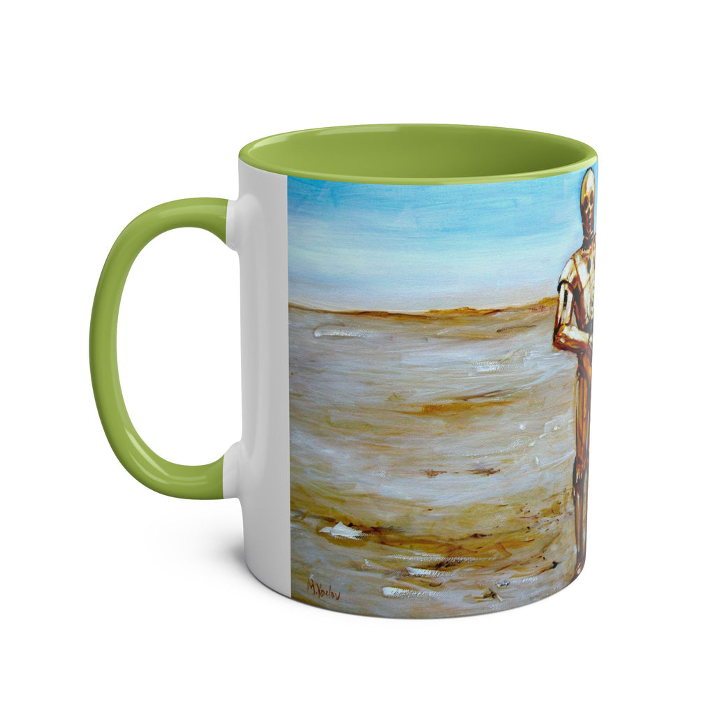 Starwars Abstract - Star Cutouts SC480 Official Star Wars The Droids R2-D2, C3P-O   Two-Tone Coffee Mugs, 11oz
