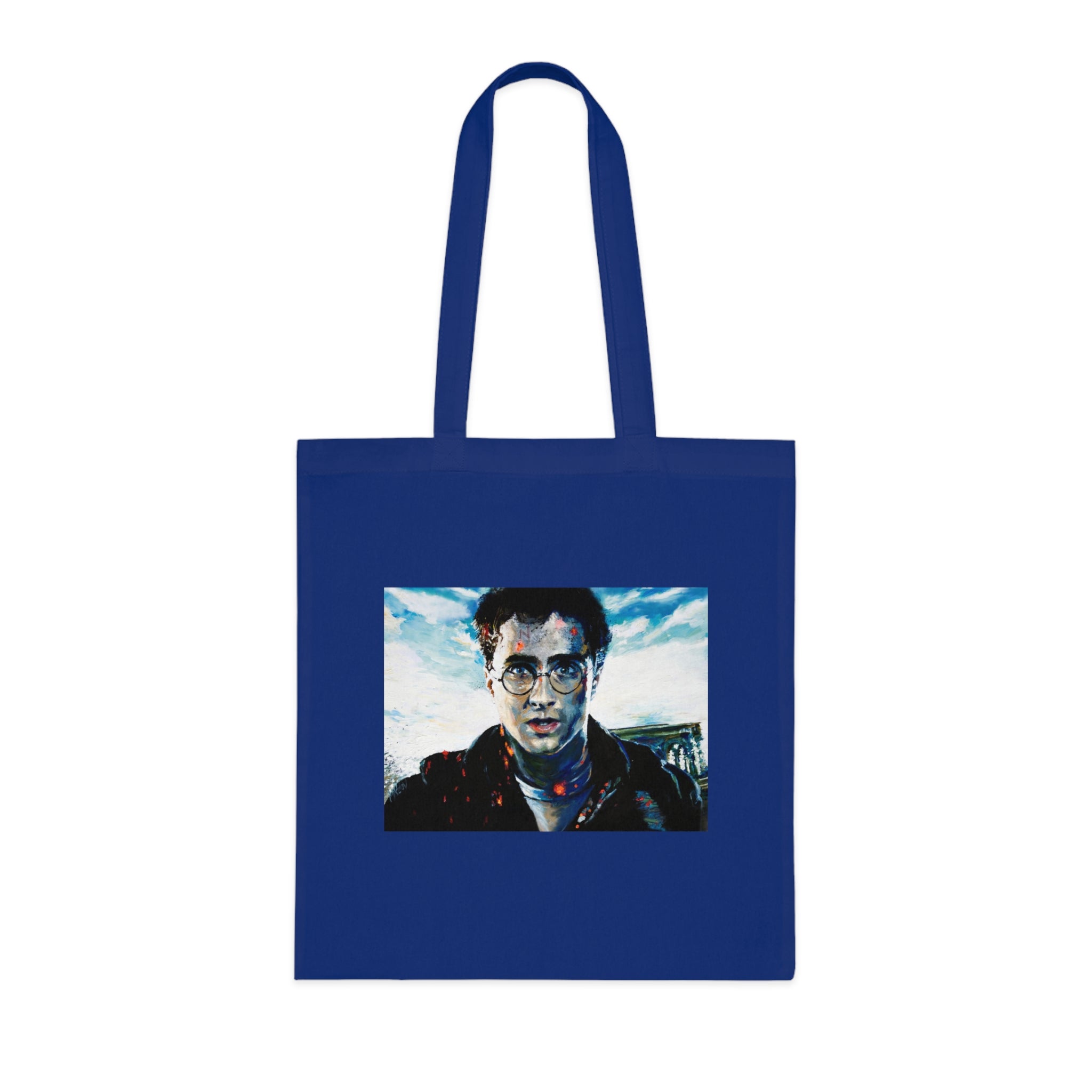 Wizard Academy Fantasy Magic Gift for Book Lovers  Cotton Tote Bag Eco-Friendly Shopping Tote, Book Lover's Accessory, Unique School Bag
