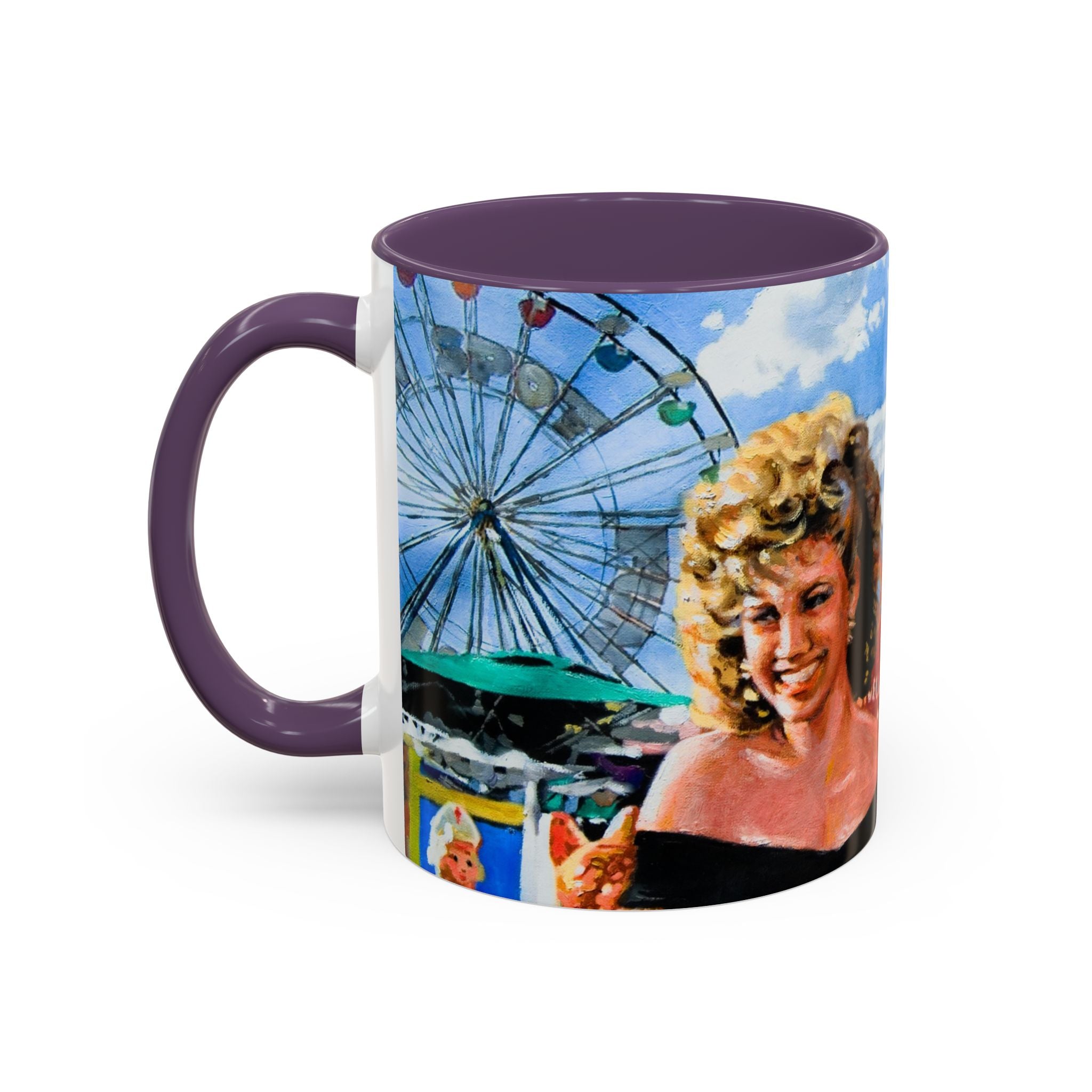 Grease Mug , Danny Zuko ,Sandy Olson , 50s Nostalgia Gift ,Retro Movie Lover, Pink Ladies Fan , Novelty Ceramic Cup