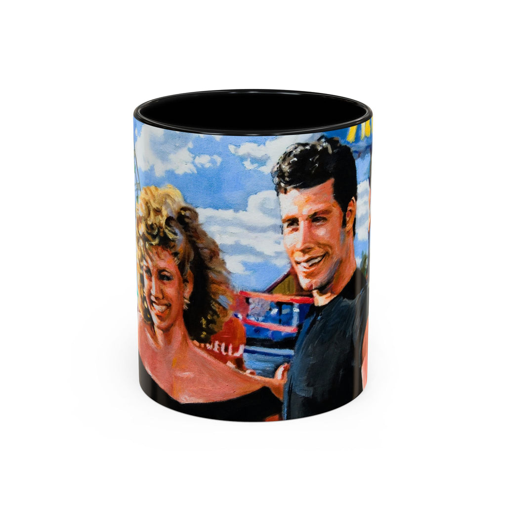 Grease Mug , Danny Zuko ,Sandy Olson , 50s Nostalgia Gift ,Retro Movie Lover, Pink Ladies Fan , Novelty Ceramic Cup