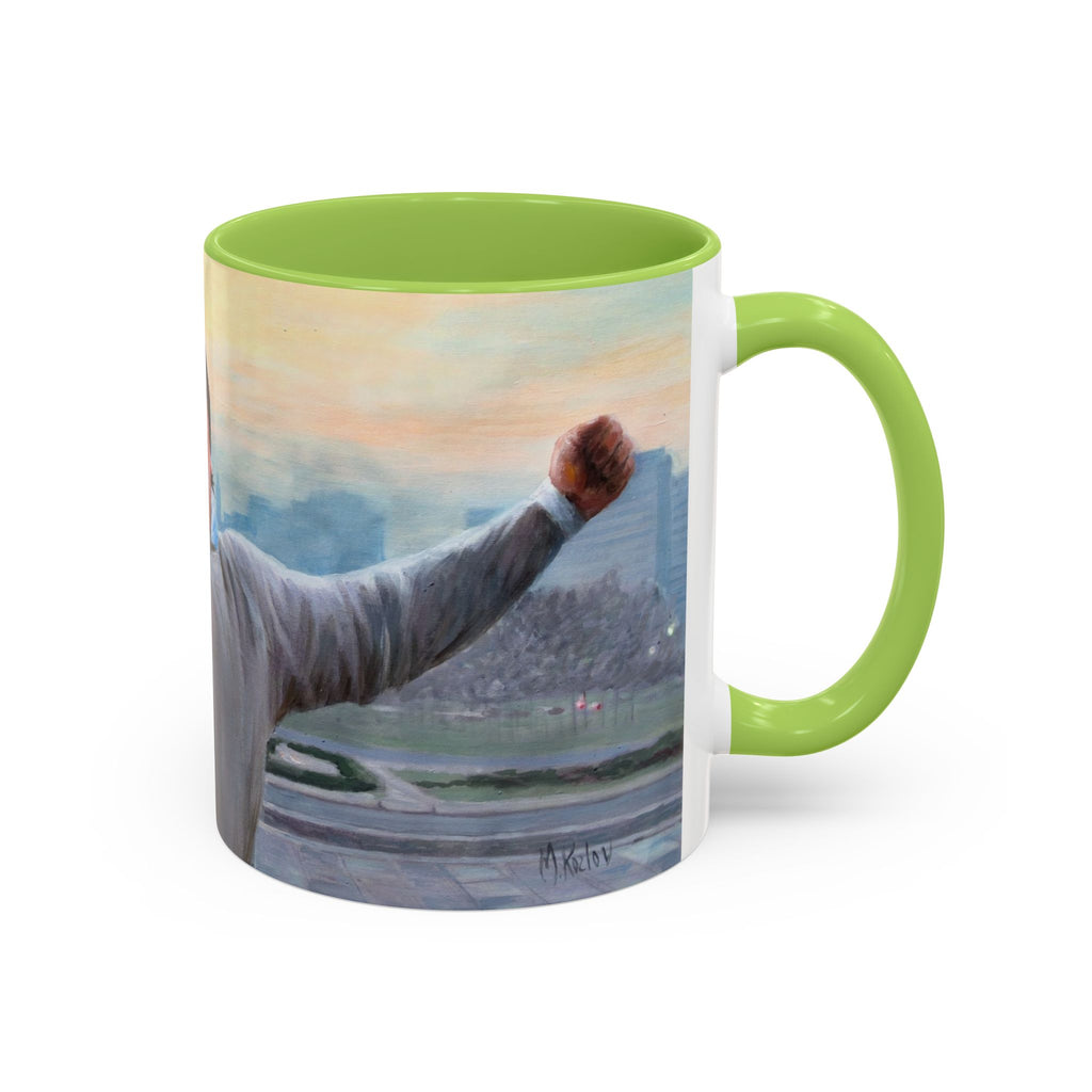 Mug, Rocky Inspired Boxing Fan Gift Coffee Cup, Sports Movie Fan Art, Balboa Knockout, Inspirational Unique Retro Film Collector,