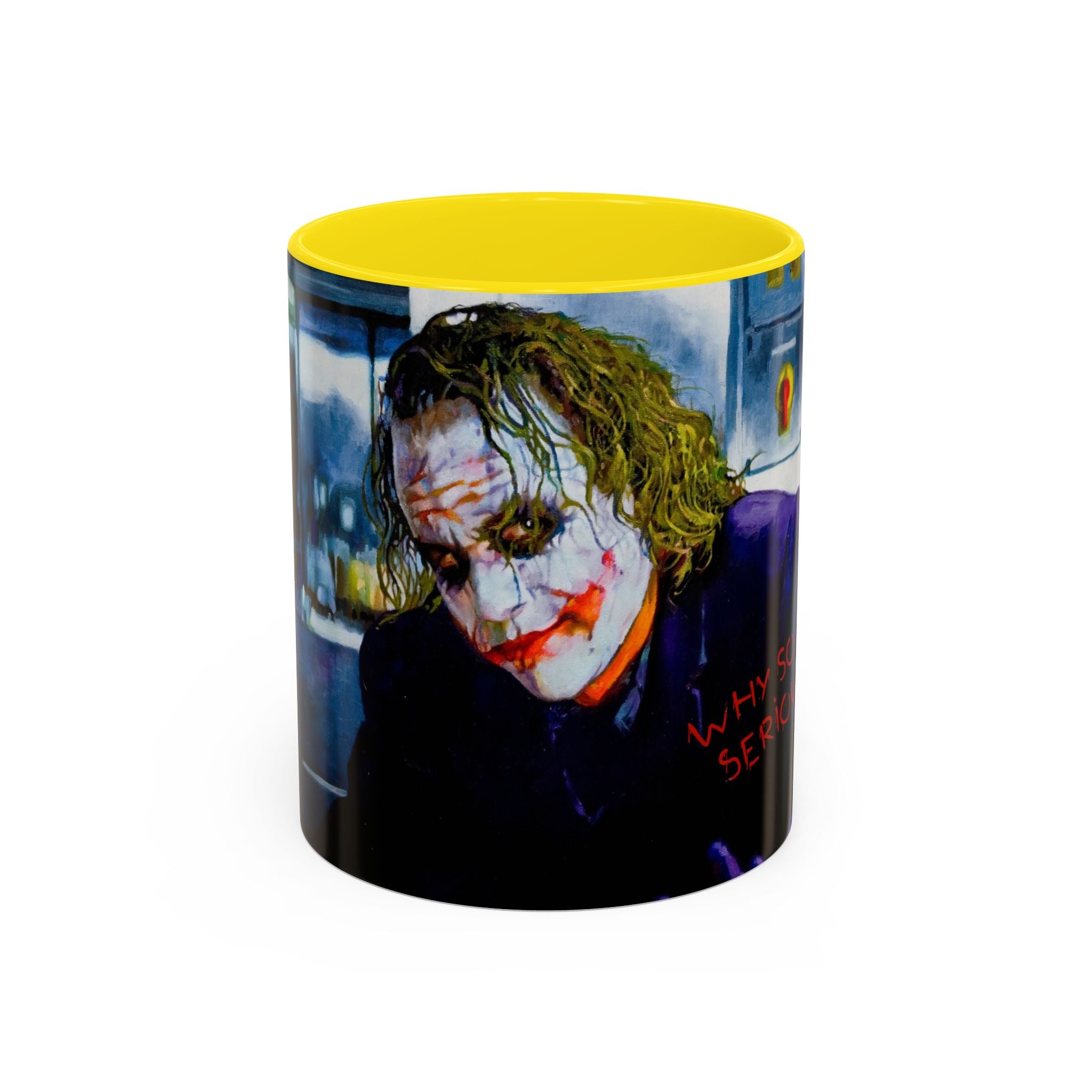 Dark Clown Villain Mug Hand-Painted Style Fan Art Pop Culture Coffee Cup  Comic Inspired Gift