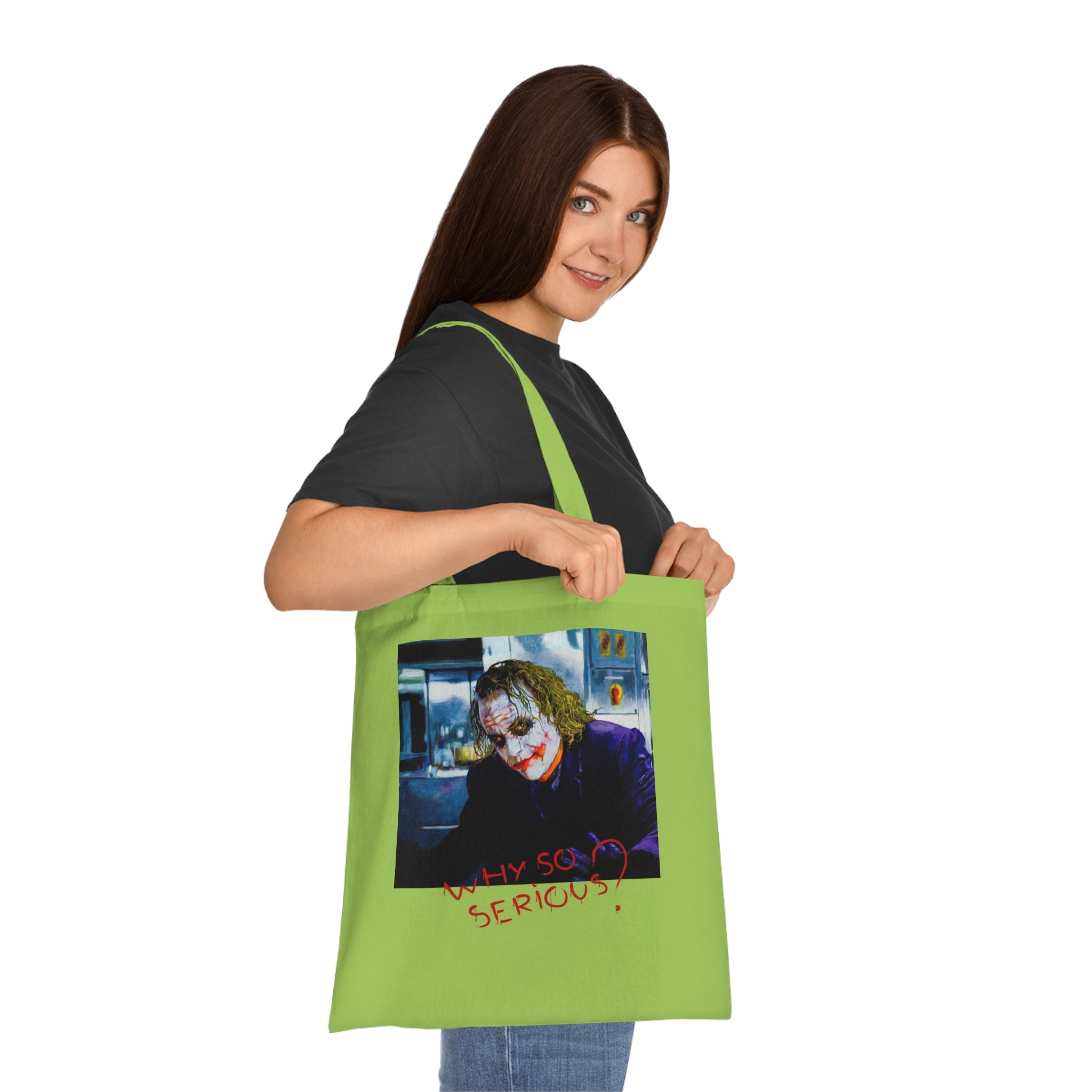 Joker Design - Why so Serious Eco-Friendly, Reusable Shopping Bag, Gift for Fans, Movie Merchandise, Halloween Decor