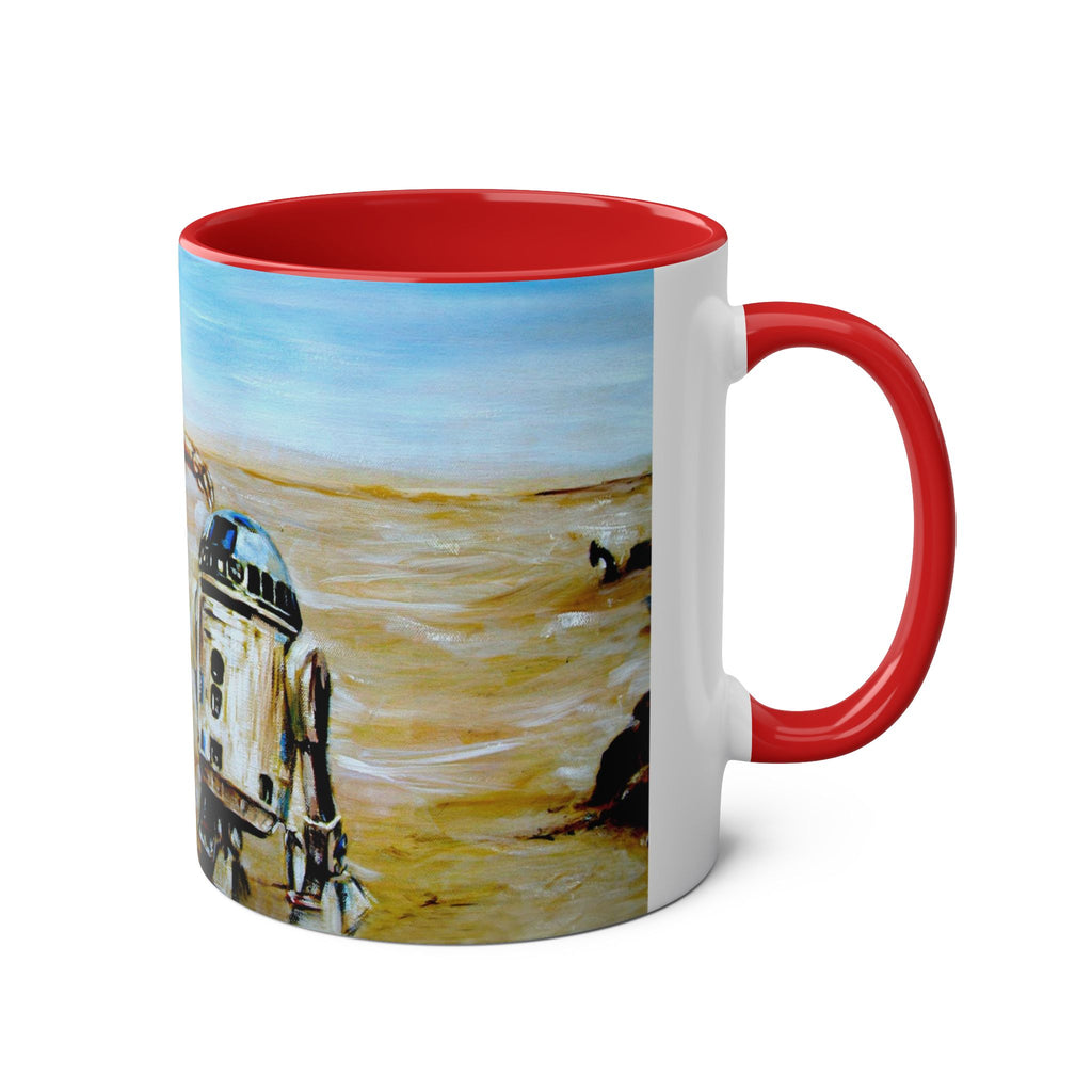 Starwars Abstract - Star Cutouts SC480 Official Star Wars The Droids R2-D2, C3P-O   Two-Tone Coffee Mugs, 11oz