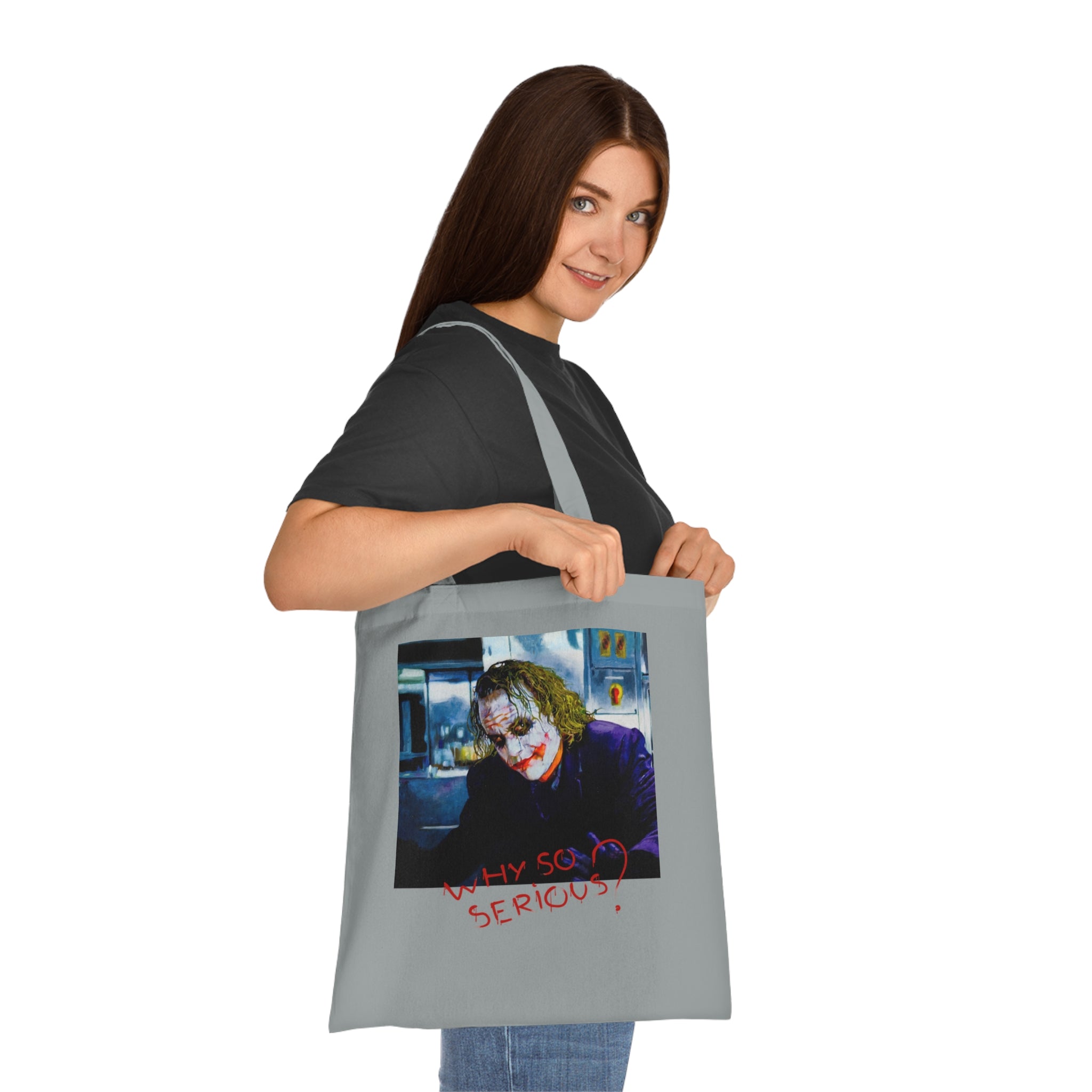 Joker Design - Why so Serious Eco-Friendly, Reusable Shopping Bag, Gift for Fans, Movie Merchandise, Halloween Decor