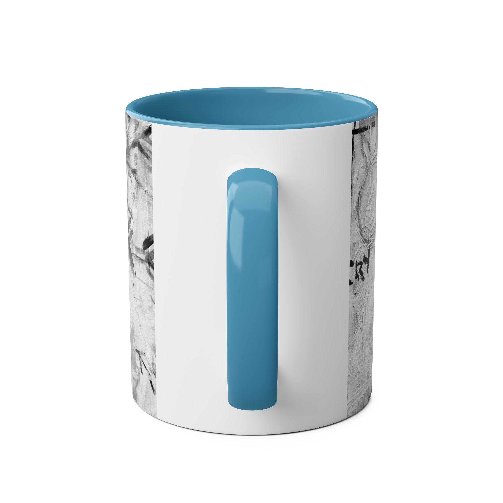 Bob Marley Abstract Two-Tone Coffee Mug – Reggae Music Fan Gift, 11oz