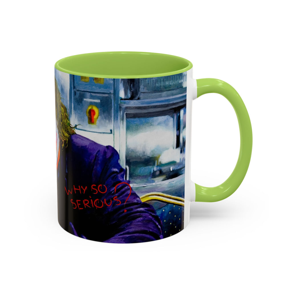 Dark Clown Villain Mug Hand-Painted Style Fan Art Pop Culture Coffee Cup  Comic Inspired Gift