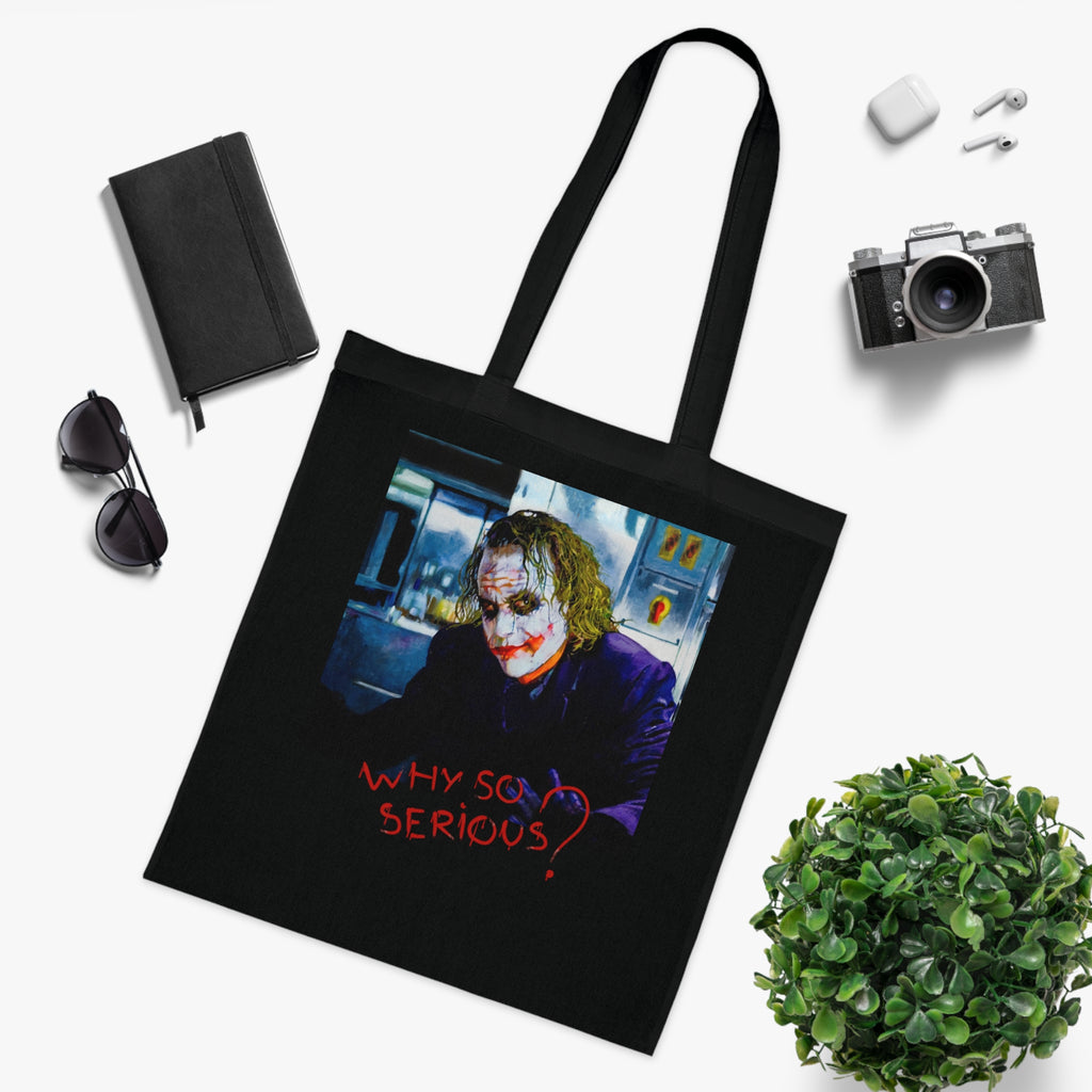 Joker Design - Why so Serious Eco-Friendly, Reusable Shopping Bag, Gift for Fans, Movie Merchandise, Halloween Decor