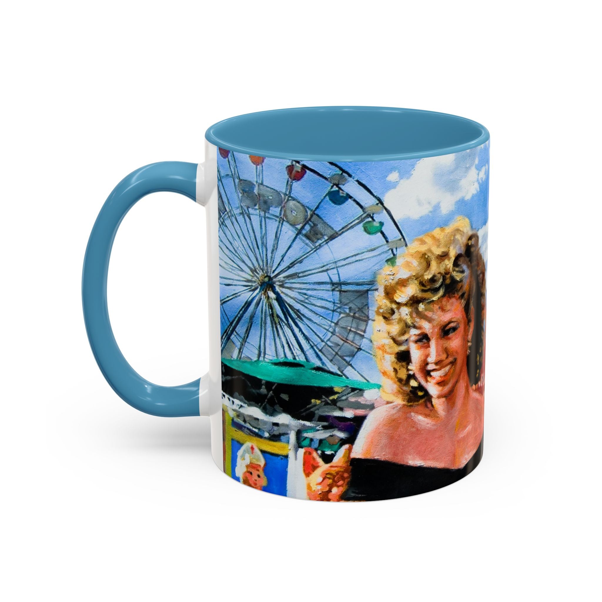 Grease Mug , Danny Zuko ,Sandy Olson , 50s Nostalgia Gift ,Retro Movie Lover, Pink Ladies Fan , Novelty Ceramic Cup