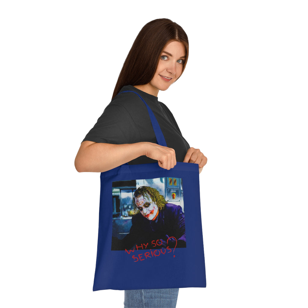 Joker Design - Why so Serious Eco-Friendly, Reusable Shopping Bag, Gift for Fans, Movie Merchandise, Halloween Decor
