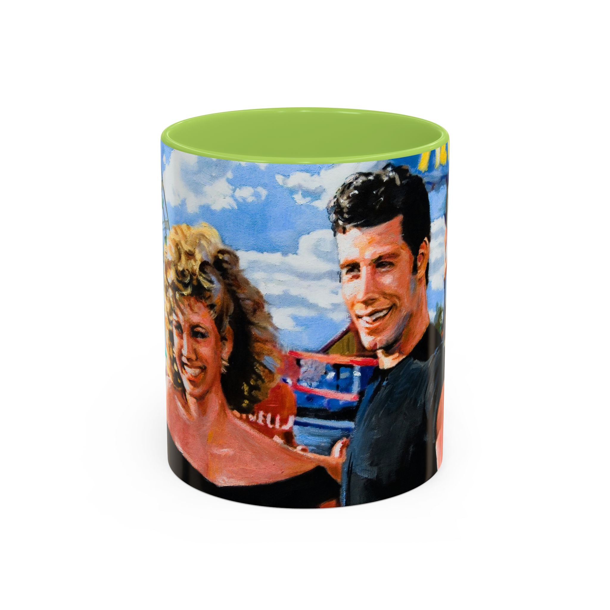 Grease Mug , Danny Zuko ,Sandy Olson , 50s Nostalgia Gift ,Retro Movie Lover, Pink Ladies Fan , Novelty Ceramic Cup