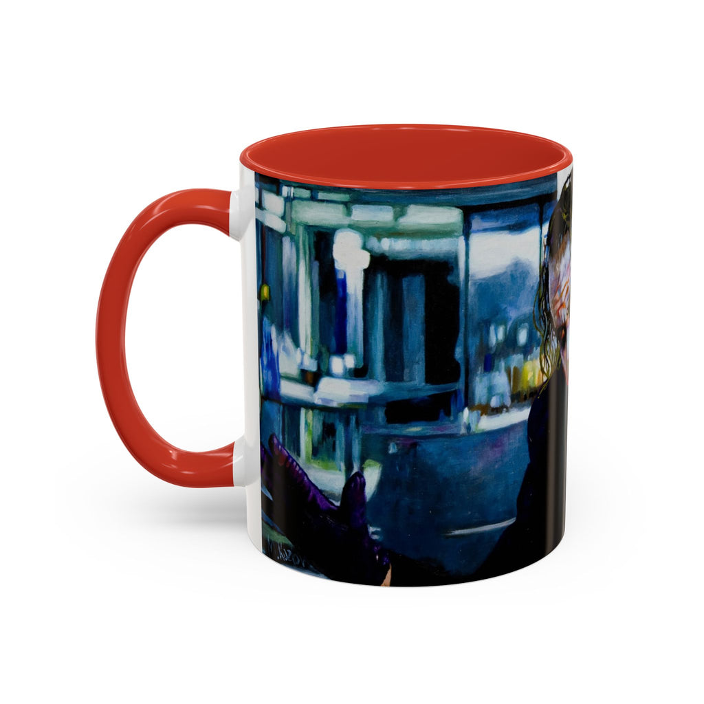 Dark Clown Villain Mug Hand-Painted Style Fan Art Pop Culture Coffee Cup  Comic Inspired Gift