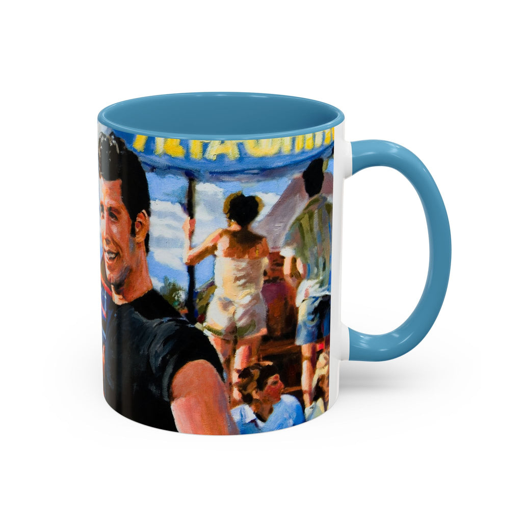 Grease Mug , Danny Zuko ,Sandy Olson , 50s Nostalgia Gift ,Retro Movie Lover, Pink Ladies Fan , Novelty Ceramic Cup