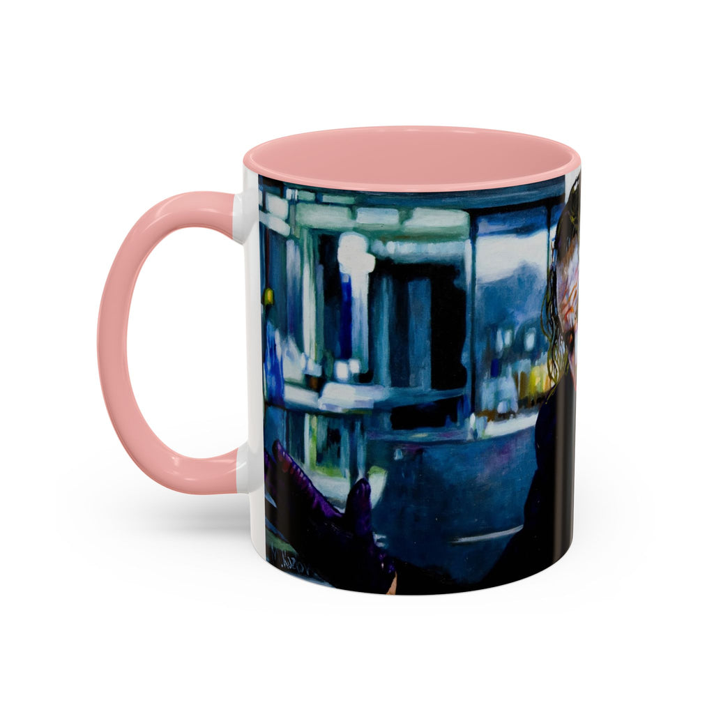 Dark Clown Villain Mug Hand-Painted Style Fan Art Pop Culture Coffee Cup  Comic Inspired Gift