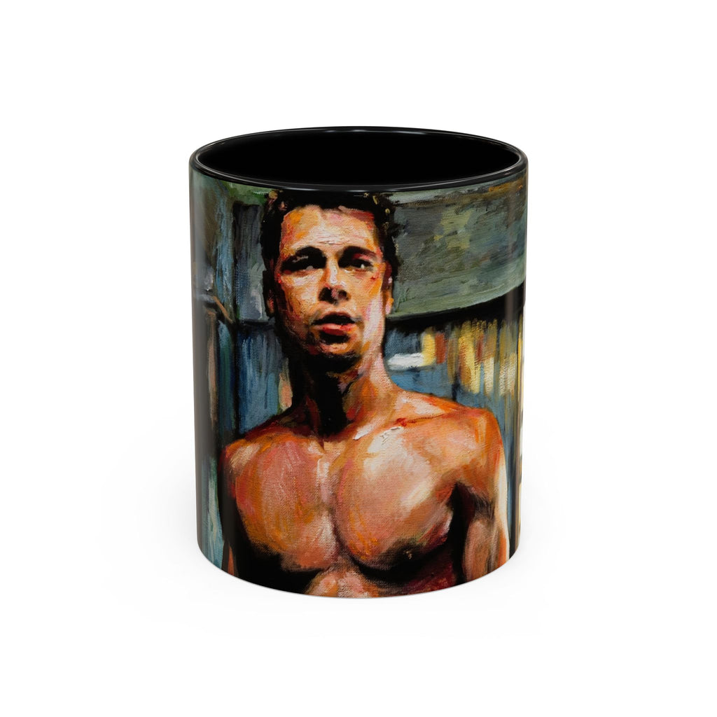 Movie Fight Club Brad Pitt Coffee Mug, Film Lover Gift, Vintage Pop Culture Cup, Cult Classic Cinema Fan Present, 11oz Ceramic Tea Mug,