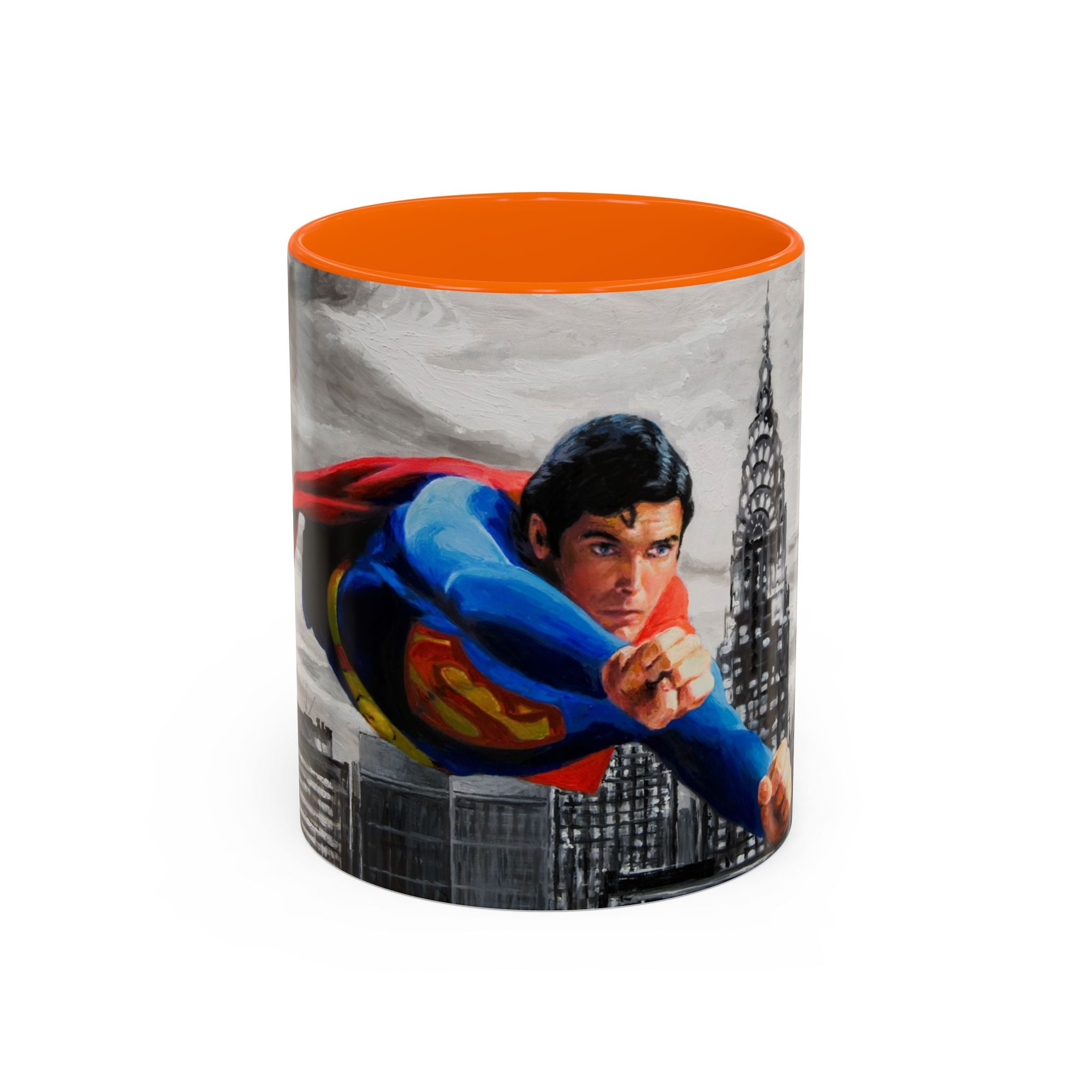 Superman Mug, Superhero Coffee Cup for Dad and Son, DC Comics Gift, Comic Book Fan Cup, Fathers Day Gift, Hero Accent Mug