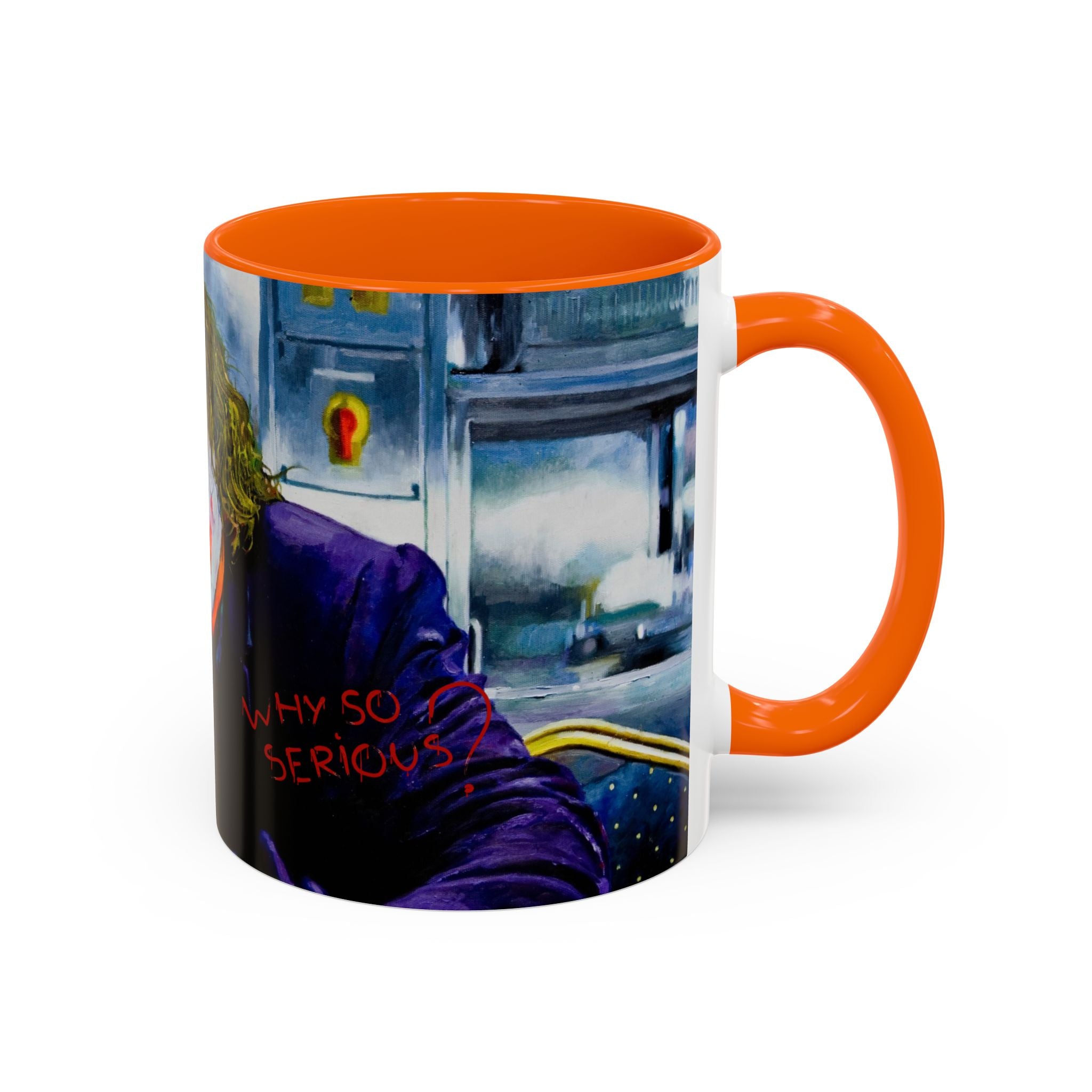 Dark Clown Villain Mug Hand-Painted Style Fan Art Pop Culture Coffee Cup  Comic Inspired Gift
