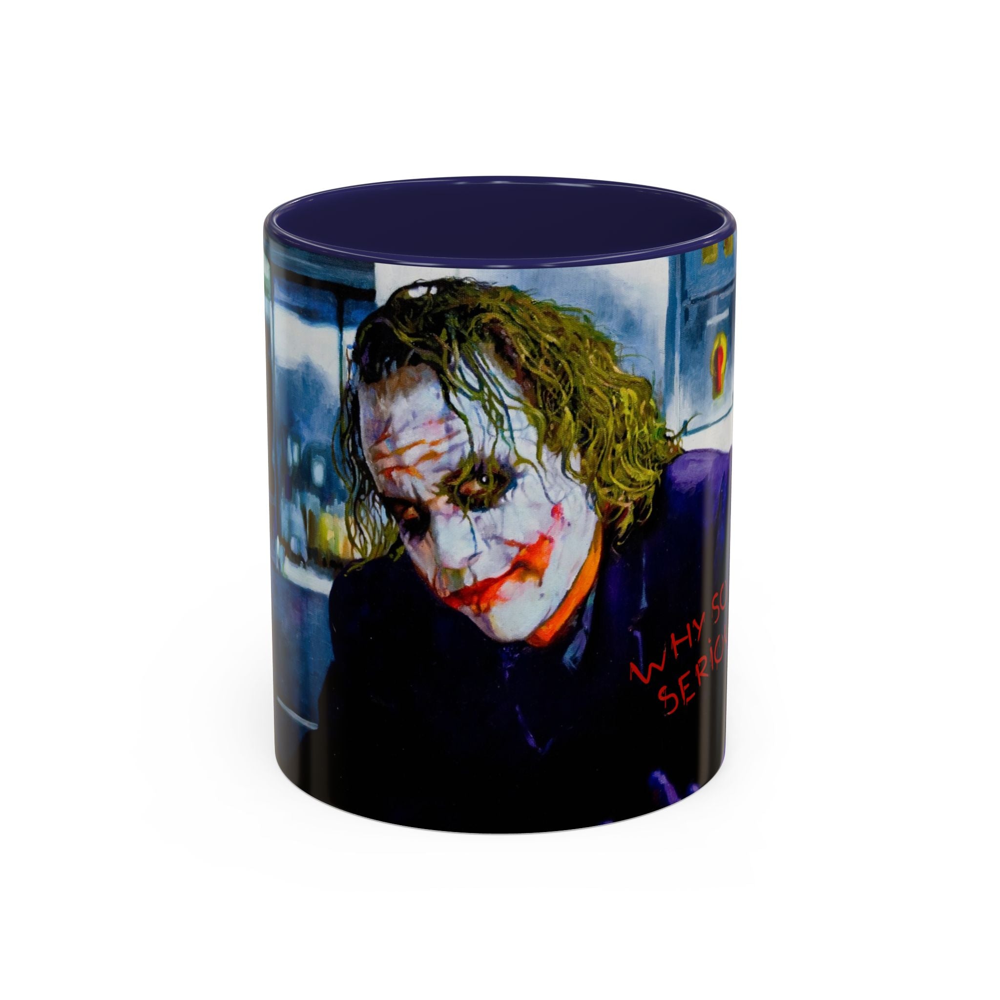 Dark Clown Villain Mug Hand-Painted Style Fan Art Pop Culture Coffee Cup  Comic Inspired Gift