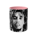 Bob Marley Abstract Two-Tone Coffee Mug – Reggae Music Fan Gift, 11oz