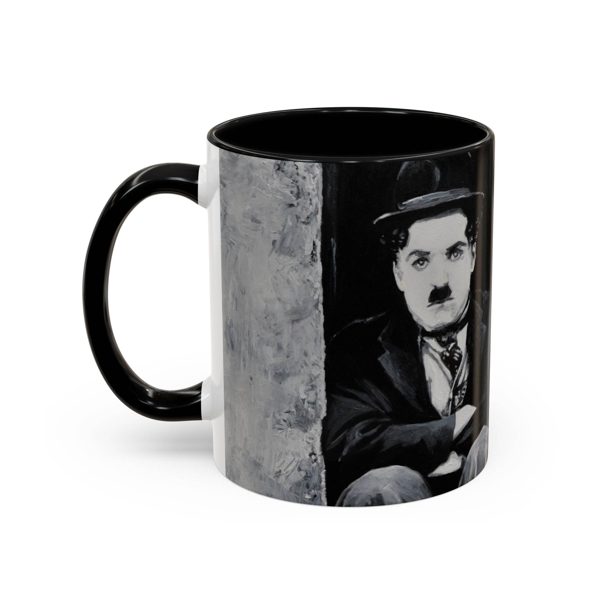 Coffee Mug, Vintage Charlie Chapman Design, Retro Movie Lover Gift, Classic Hollywood Decor, Film Buff Present, Black and White Actor Cup