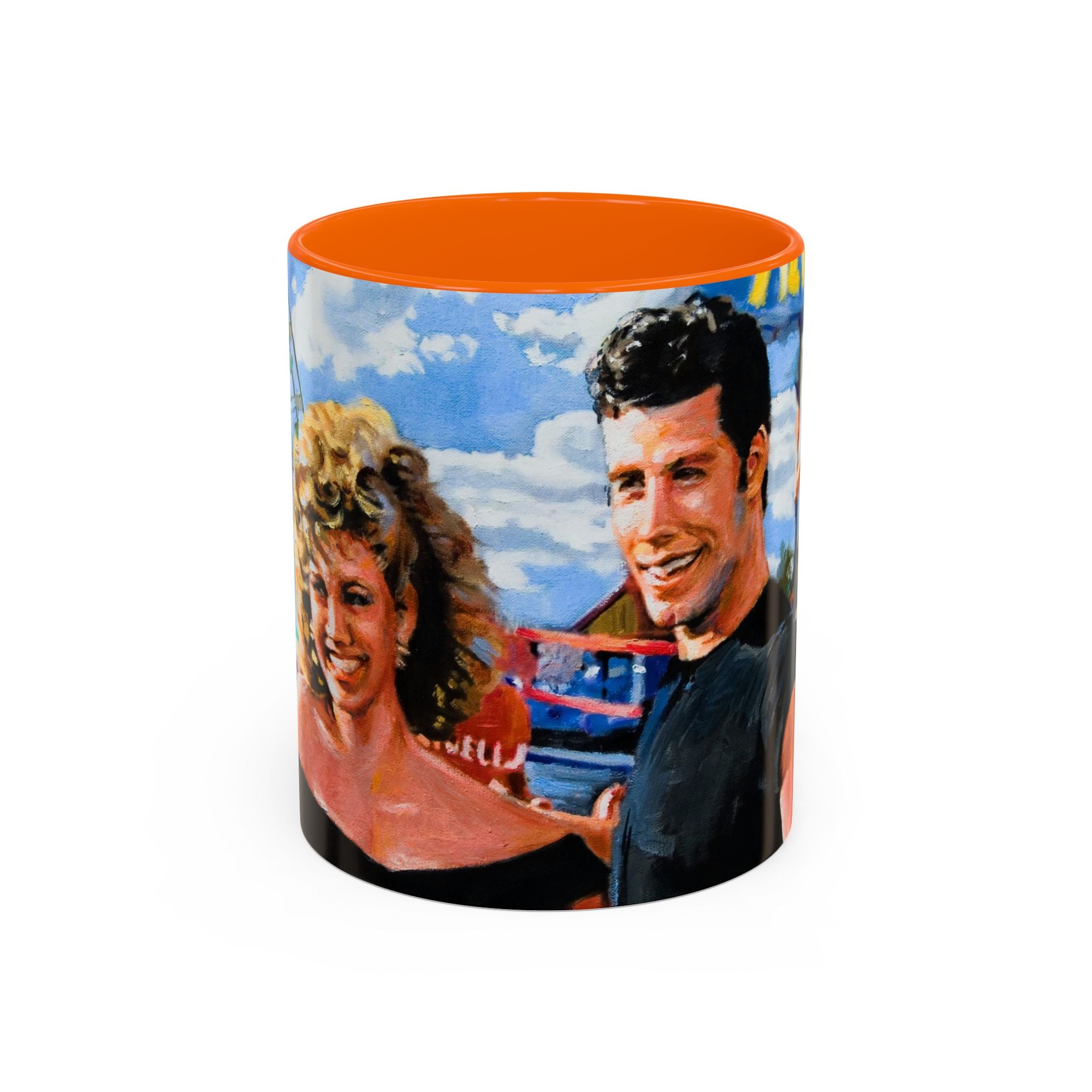 Grease Mug , Danny Zuko ,Sandy Olson , 50s Nostalgia Gift ,Retro Movie Lover, Pink Ladies Fan , Novelty Ceramic Cup