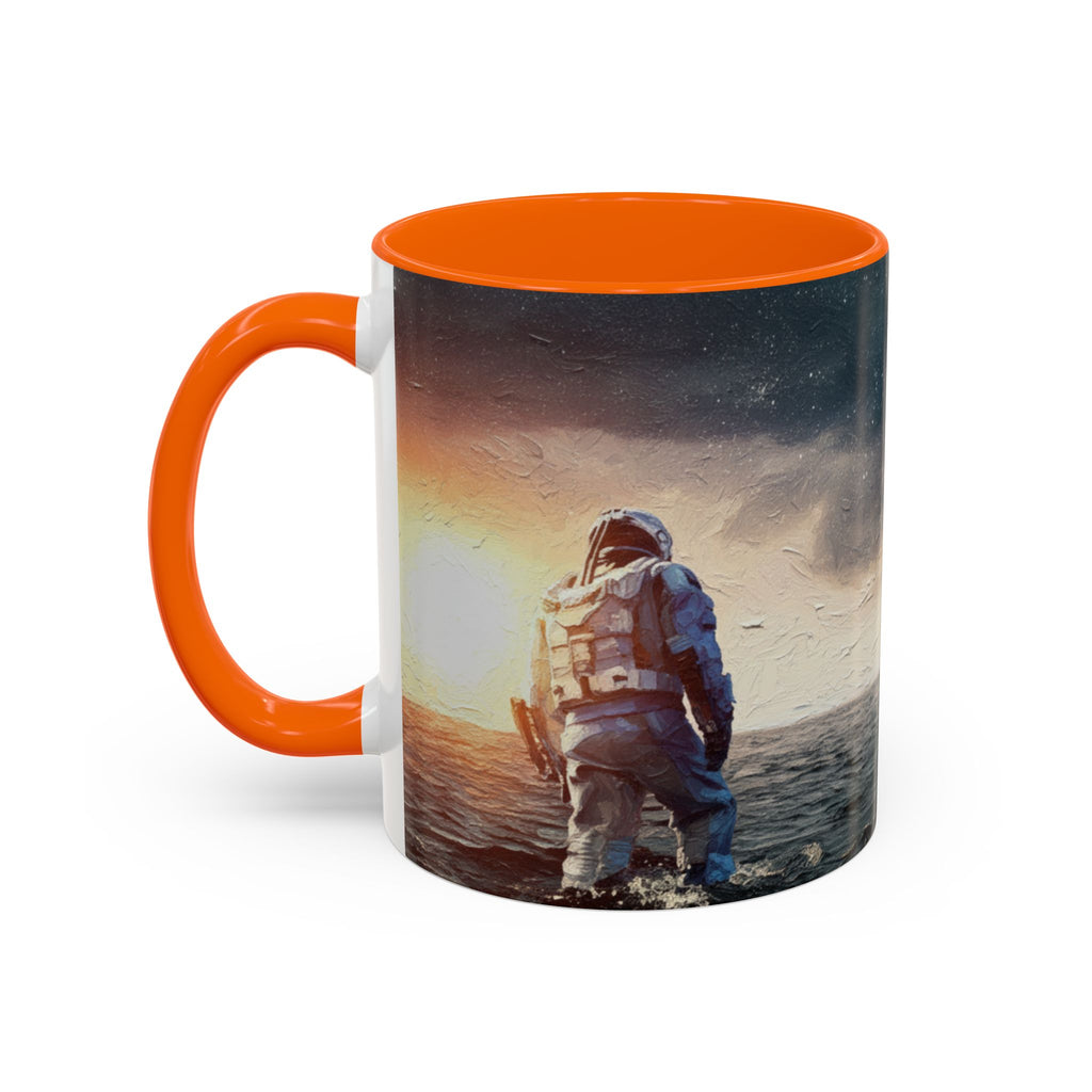 Interstellar Adventure Coffee Mug, Cosmic Mug for Space Lovers, Unique Gift for Astronauts, Artful Tea Cup, Perfect for Home or Office