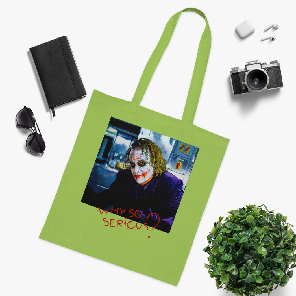 Joker Design - Why so Serious Eco-Friendly, Reusable Shopping Bag, Gift for Fans, Movie Merchandise, Halloween Decor