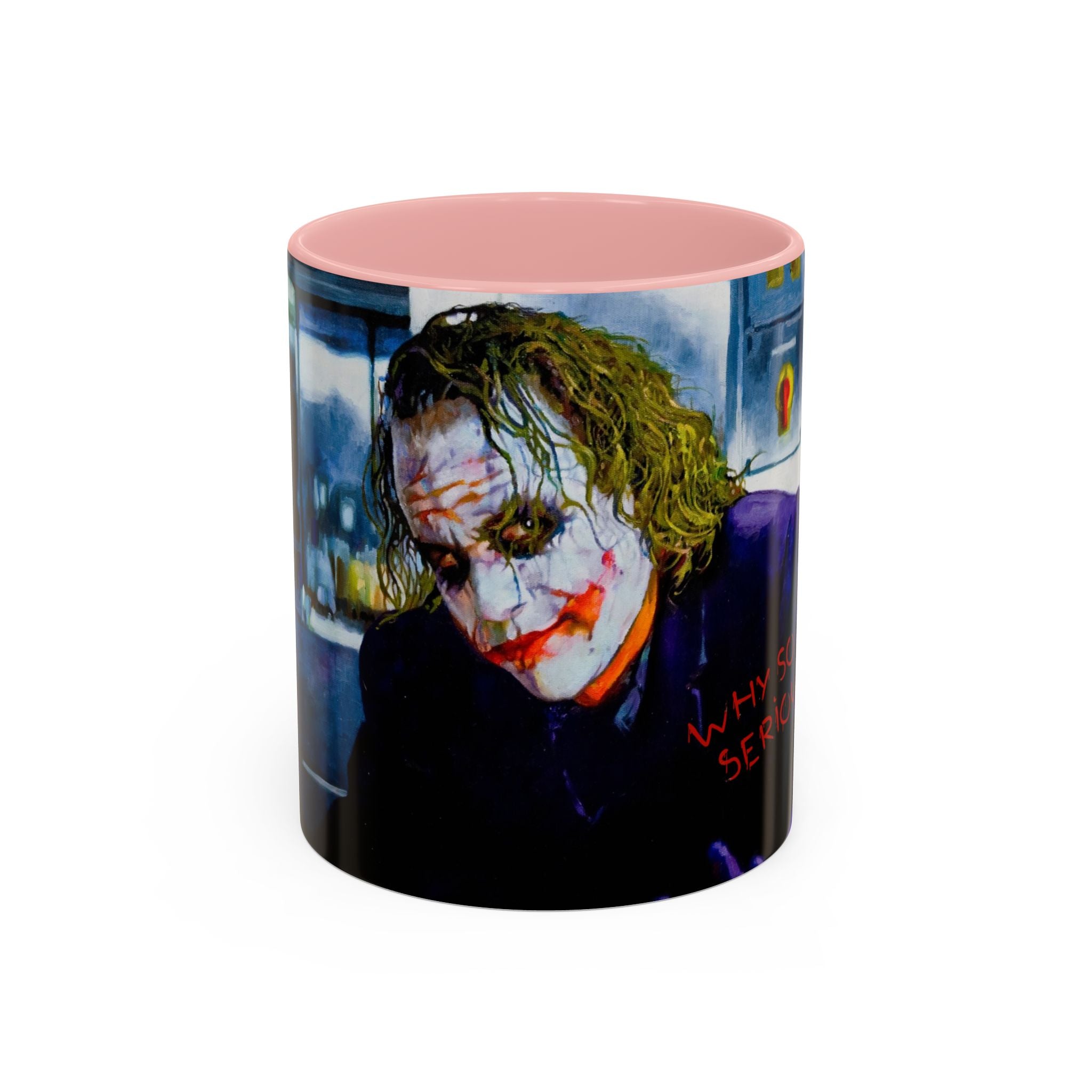 Dark Clown Villain Mug Hand-Painted Style Fan Art Pop Culture Coffee Cup  Comic Inspired Gift