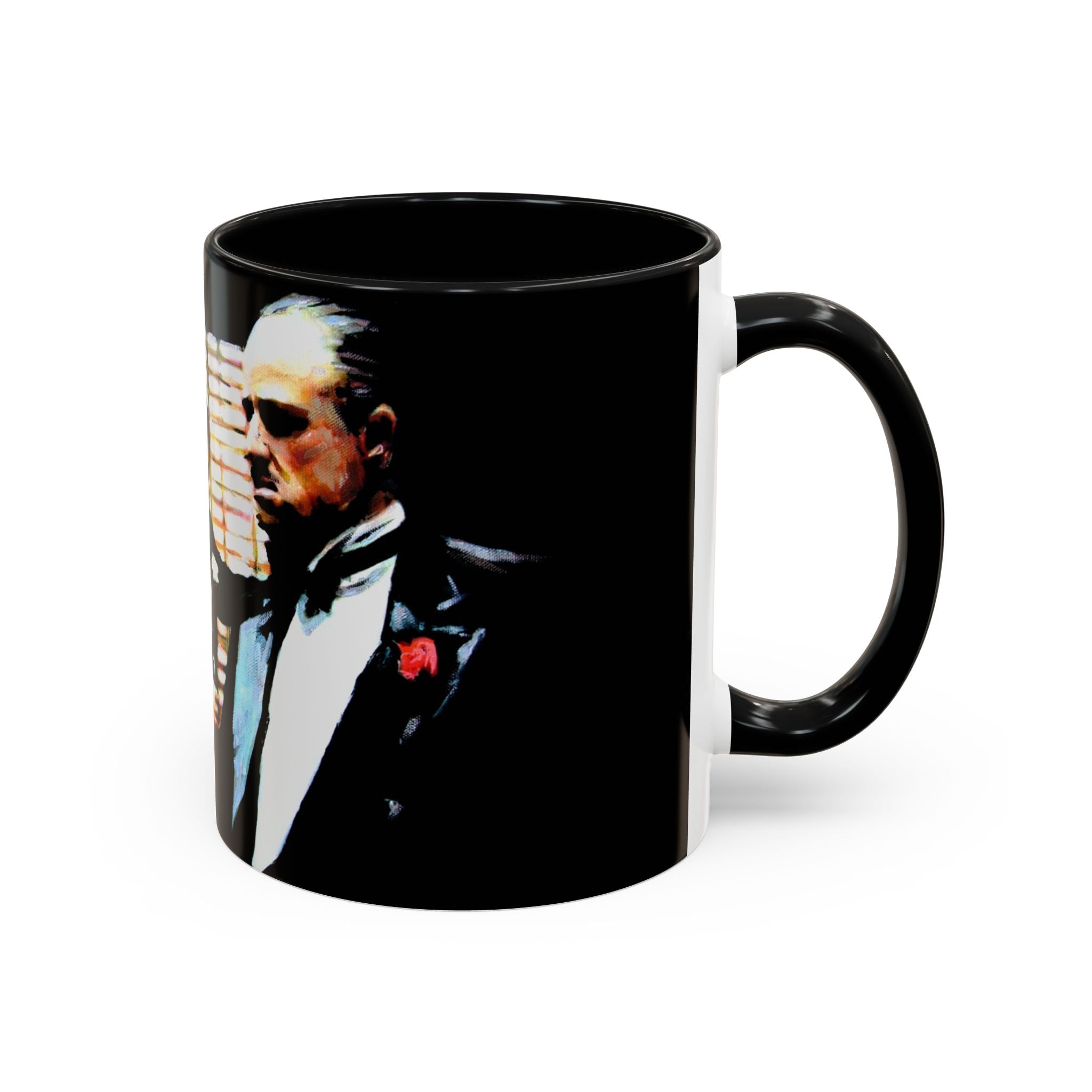 The Godfather Inspired Accent Coffee Mug, Vintage Movie Mug, Gift for Film Lovers, Black & White Coffee Cup, Classic Cinema Decor
