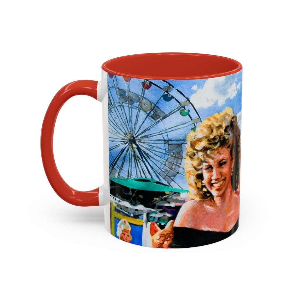 Grease Mug , Danny Zuko ,Sandy Olson , 50s Nostalgia Gift ,Retro Movie Lover, Pink Ladies Fan , Novelty Ceramic Cup