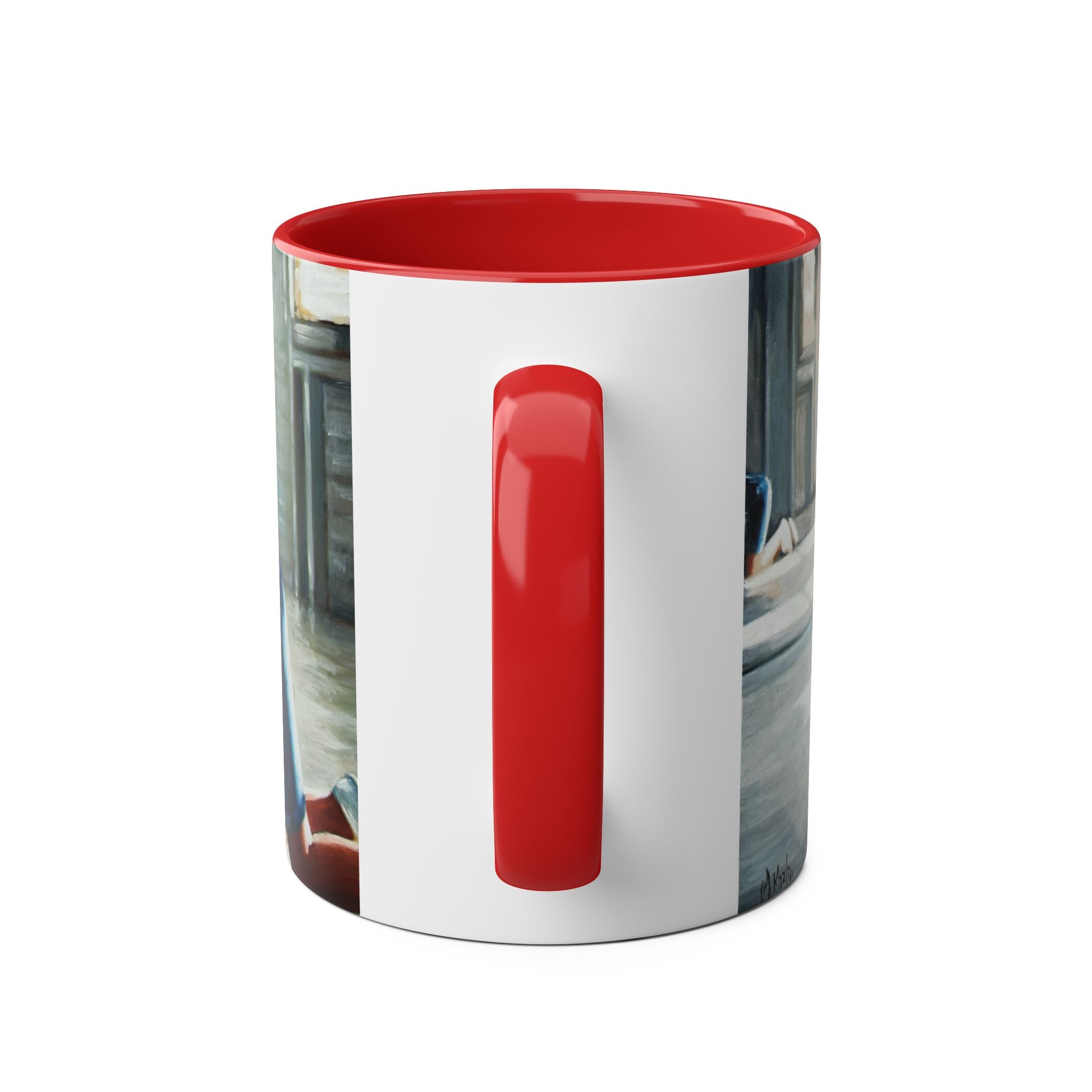 Dirty Dancing Abstract Tea Coffee Mug,  Two-Tone Ceramic Cup, Kitchen Decor, Gift