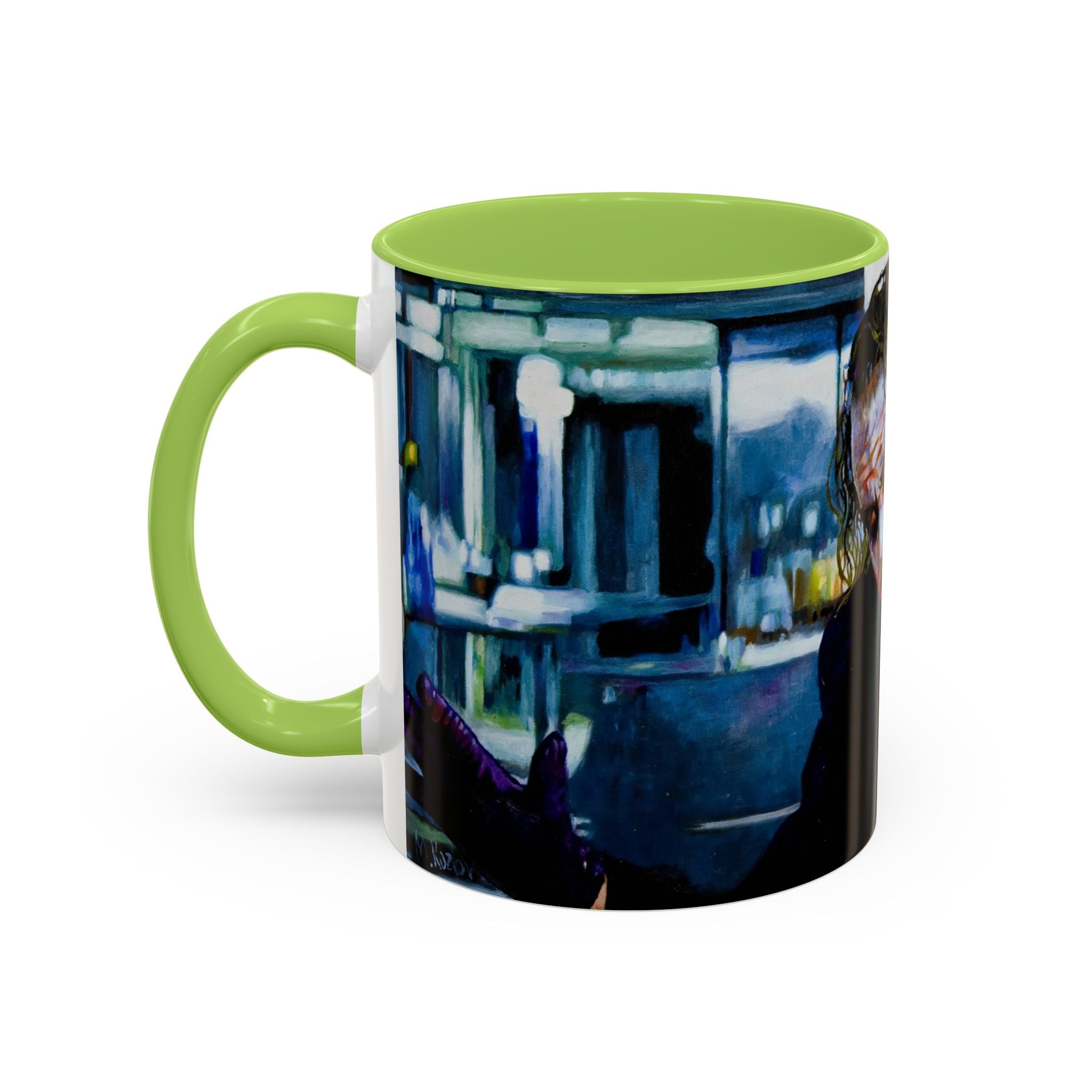 Dark Clown Villain Mug Hand-Painted Style Fan Art Pop Culture Coffee Cup  Comic Inspired Gift