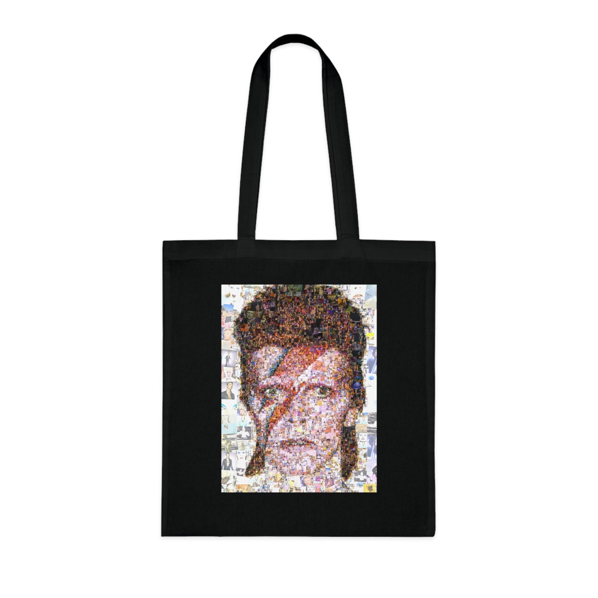 David Bowie Tribute Cotton Tote Bag, Rock Music Tote, Eco-Friendly Shopping Bag, Vintage Art Bag, Unique Gift for Music Lovers
