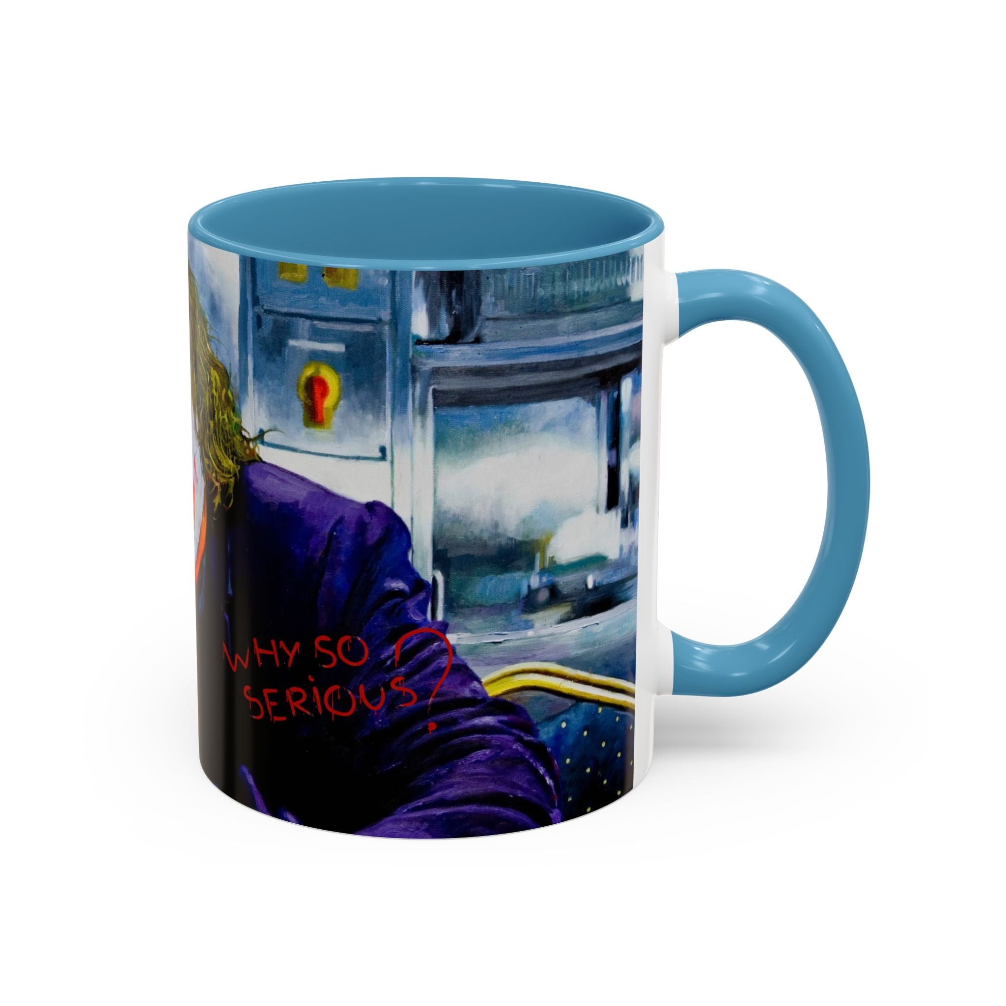 Dark Clown Villain Mug Hand-Painted Style Fan Art Pop Culture Coffee Cup  Comic Inspired Gift