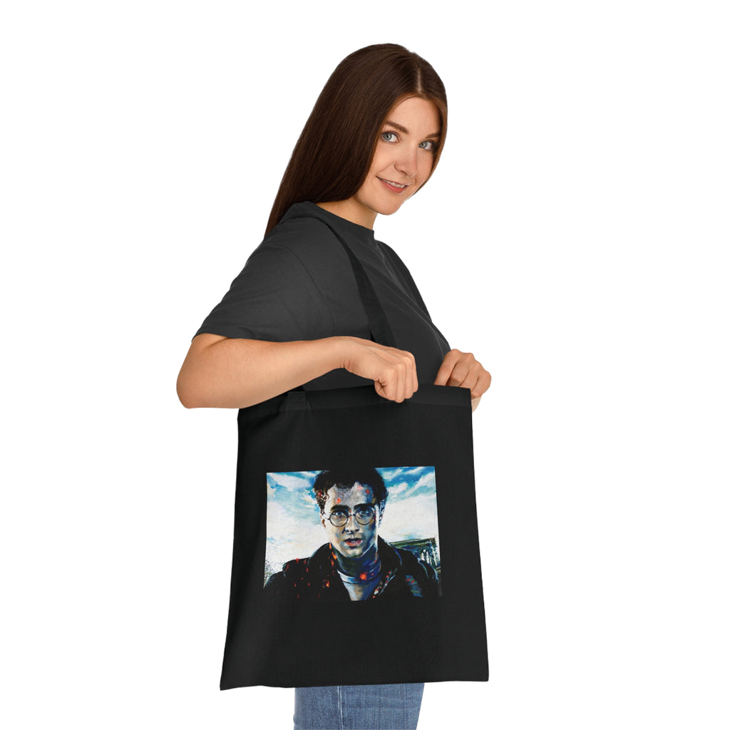 Wizard Academy Fantasy Magic Gift for Book Lovers  Cotton Tote Bag Eco-Friendly Shopping Tote, Book Lover's Accessory, Unique School Bag