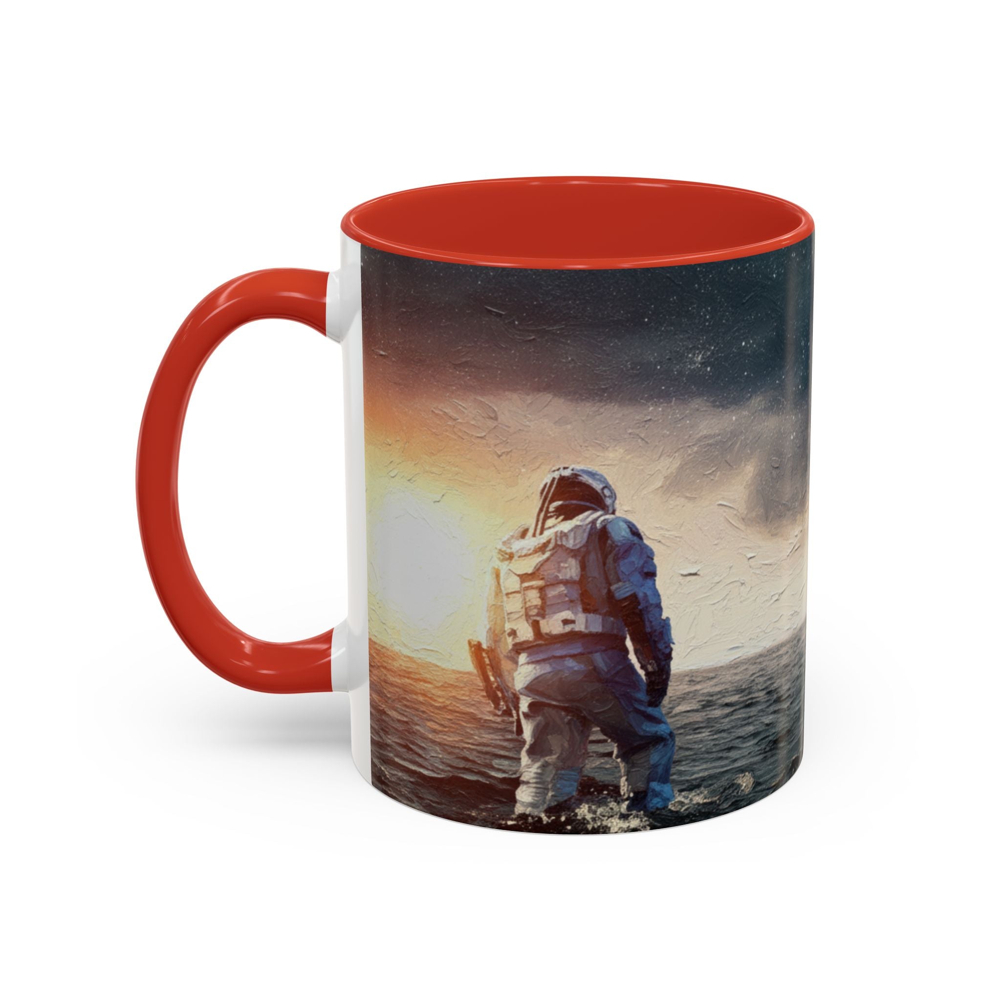 Interstellar Adventure Coffee Mug, Cosmic Mug for Space Lovers, Unique Gift for Astronauts, Artful Tea Cup, Perfect for Home or Office