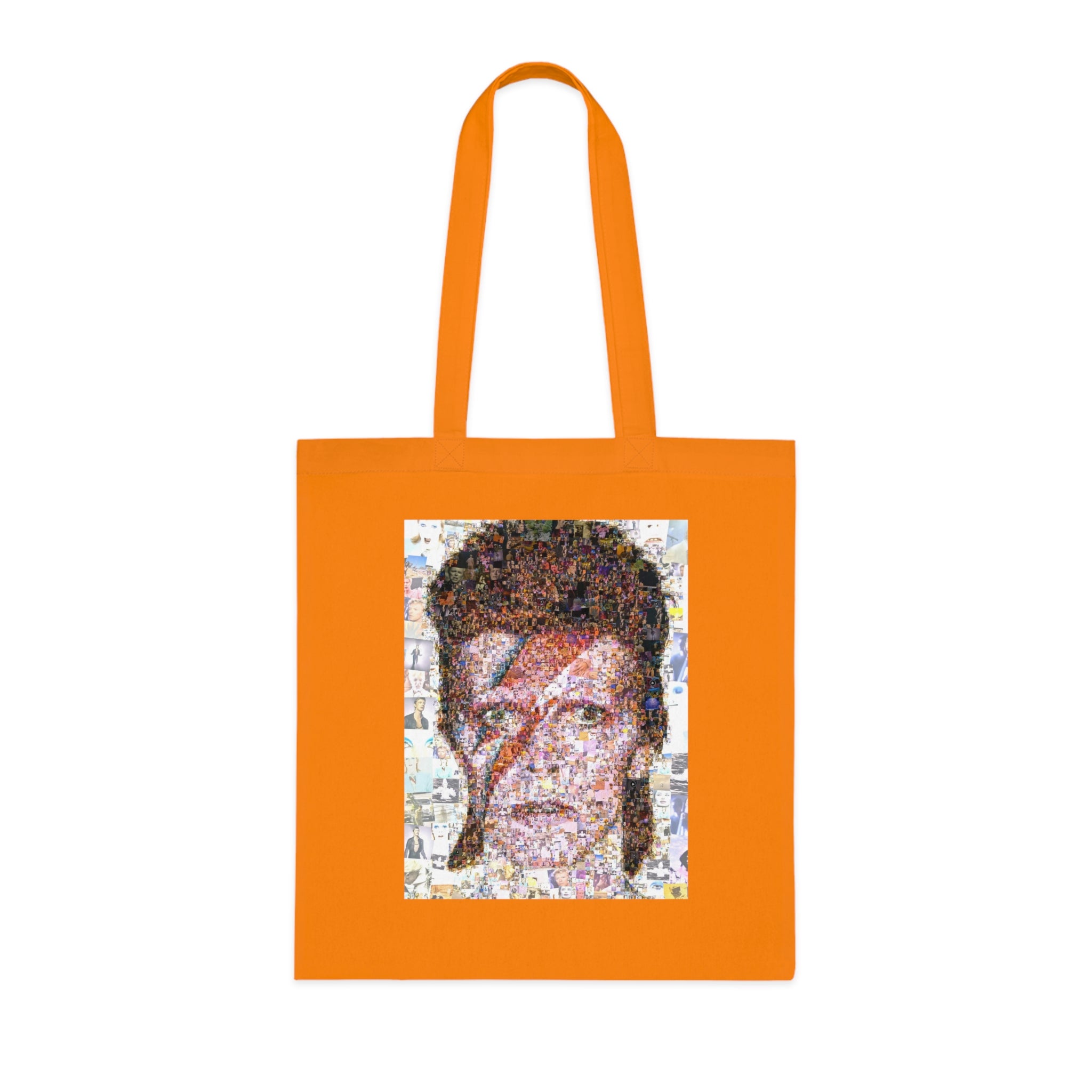 David Bowie Tribute Cotton Tote Bag, Rock Music Tote, Eco-Friendly Shopping Bag, Vintage Art Bag, Unique Gift for Music Lovers