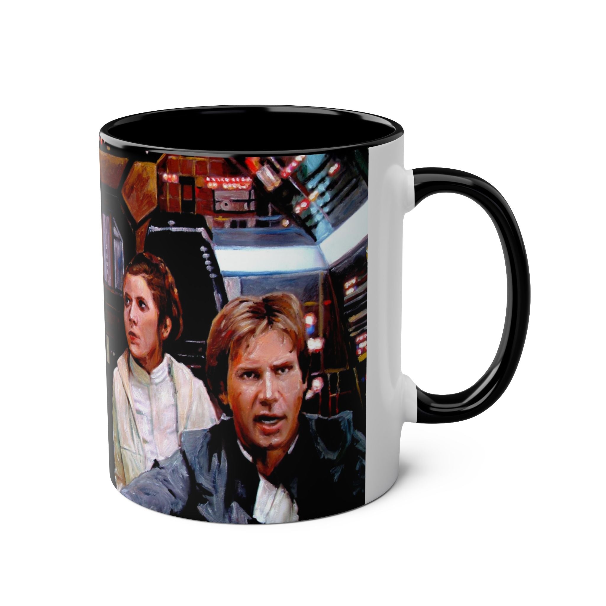Starwars  Abstract -Star Wars Princess Leia 'Well Behaved'   Two-Tone Coffee Mugs, 11oz