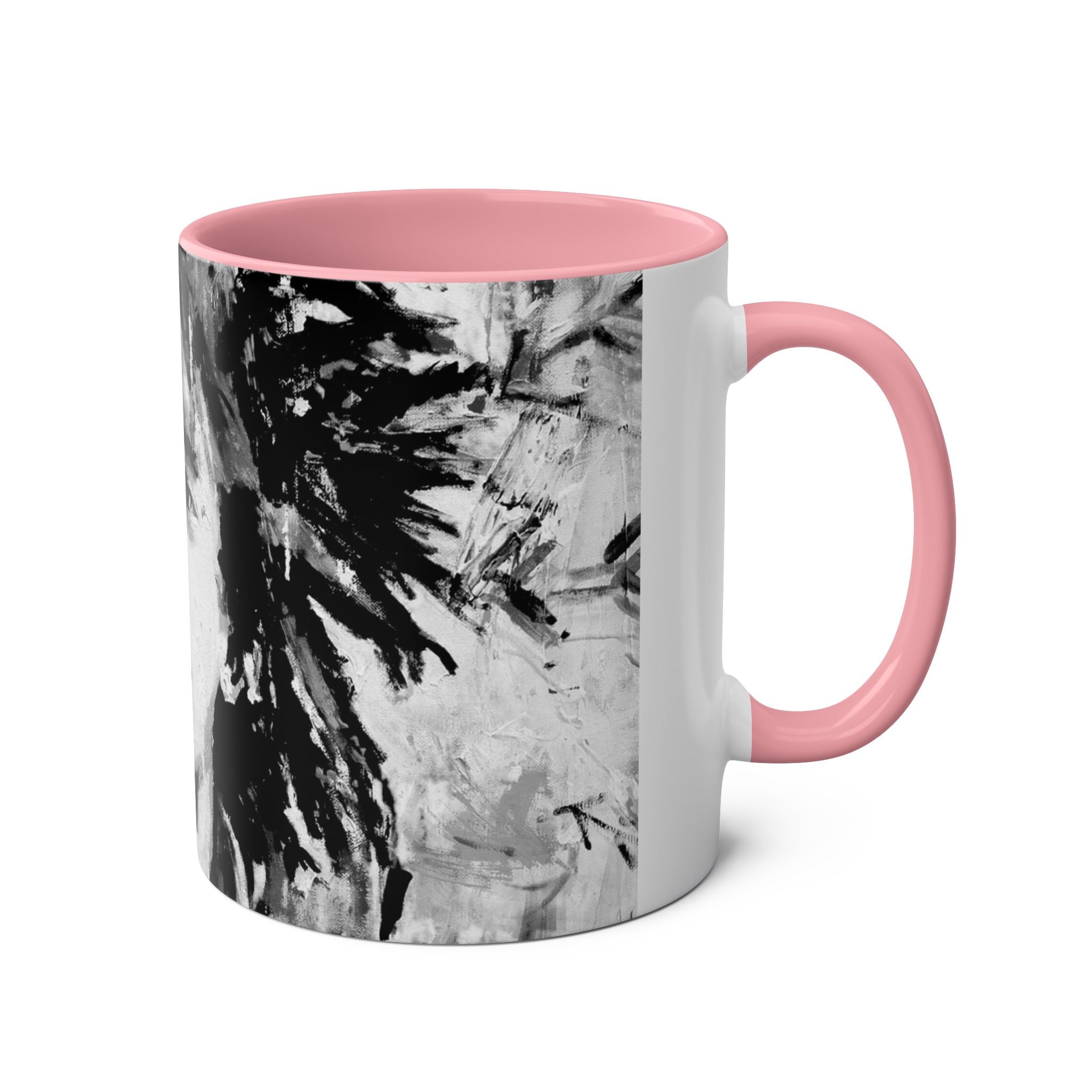Bob Marley Abstract Two-Tone Coffee Mug – Reggae Music Fan Gift, 11oz