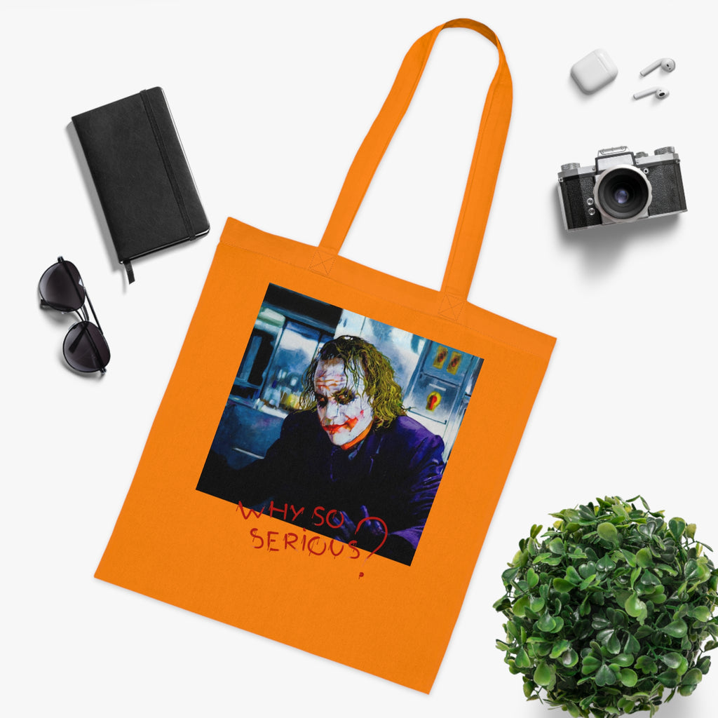 Joker Design - Why so Serious Eco-Friendly, Reusable Shopping Bag, Gift for Fans, Movie Merchandise, Halloween Decor