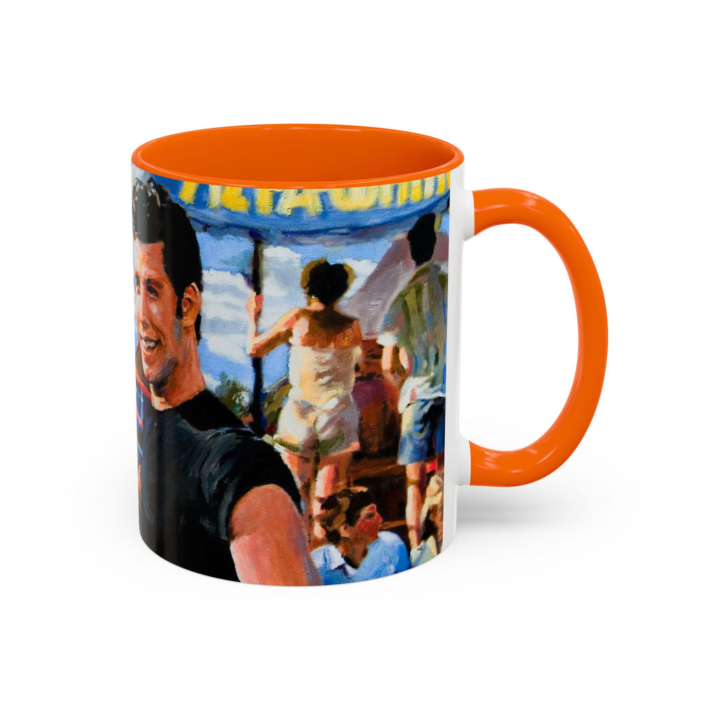 Grease Mug , Danny Zuko ,Sandy Olson , 50s Nostalgia Gift ,Retro Movie Lover, Pink Ladies Fan , Novelty Ceramic Cup