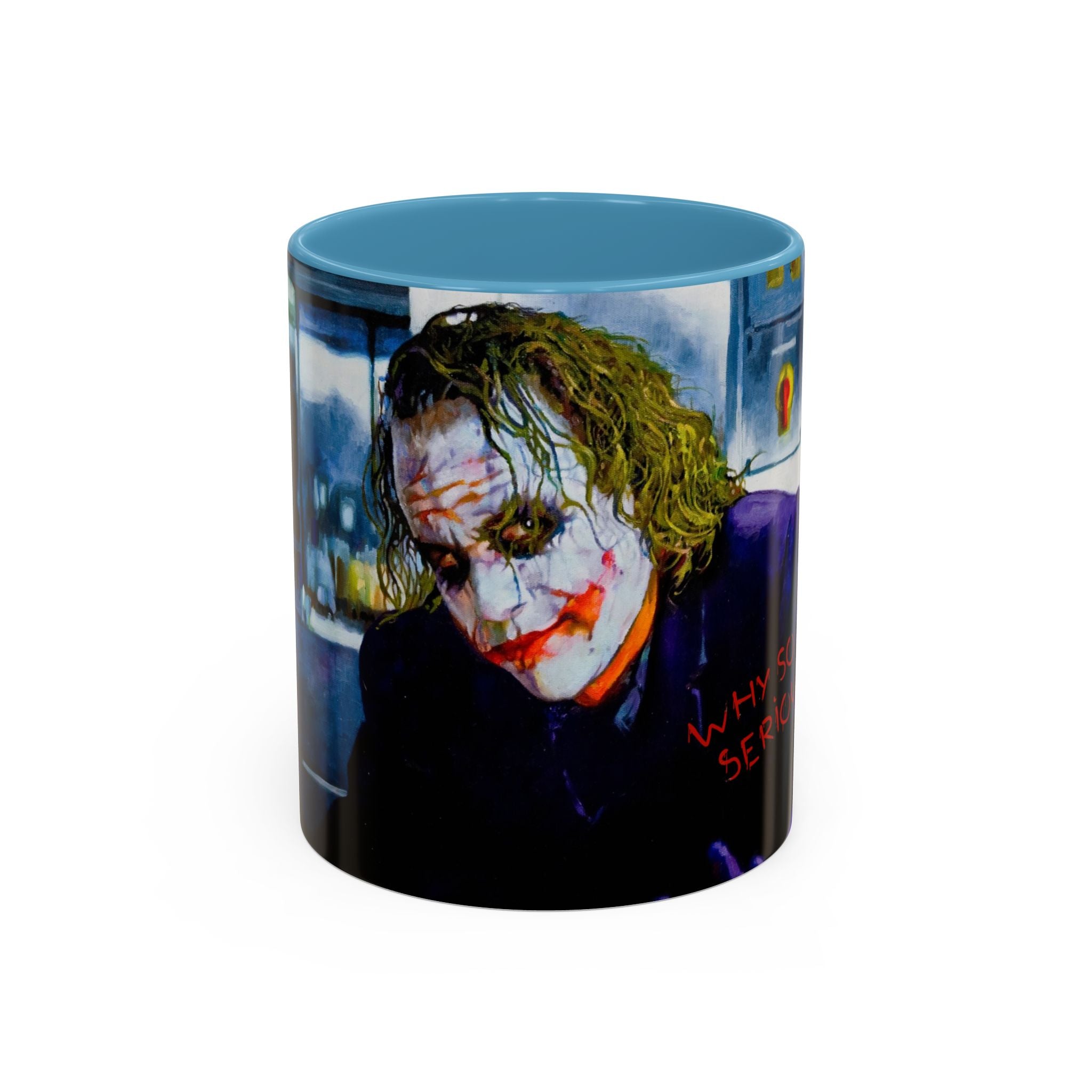 Dark Clown Villain Mug Hand-Painted Style Fan Art Pop Culture Coffee Cup  Comic Inspired Gift