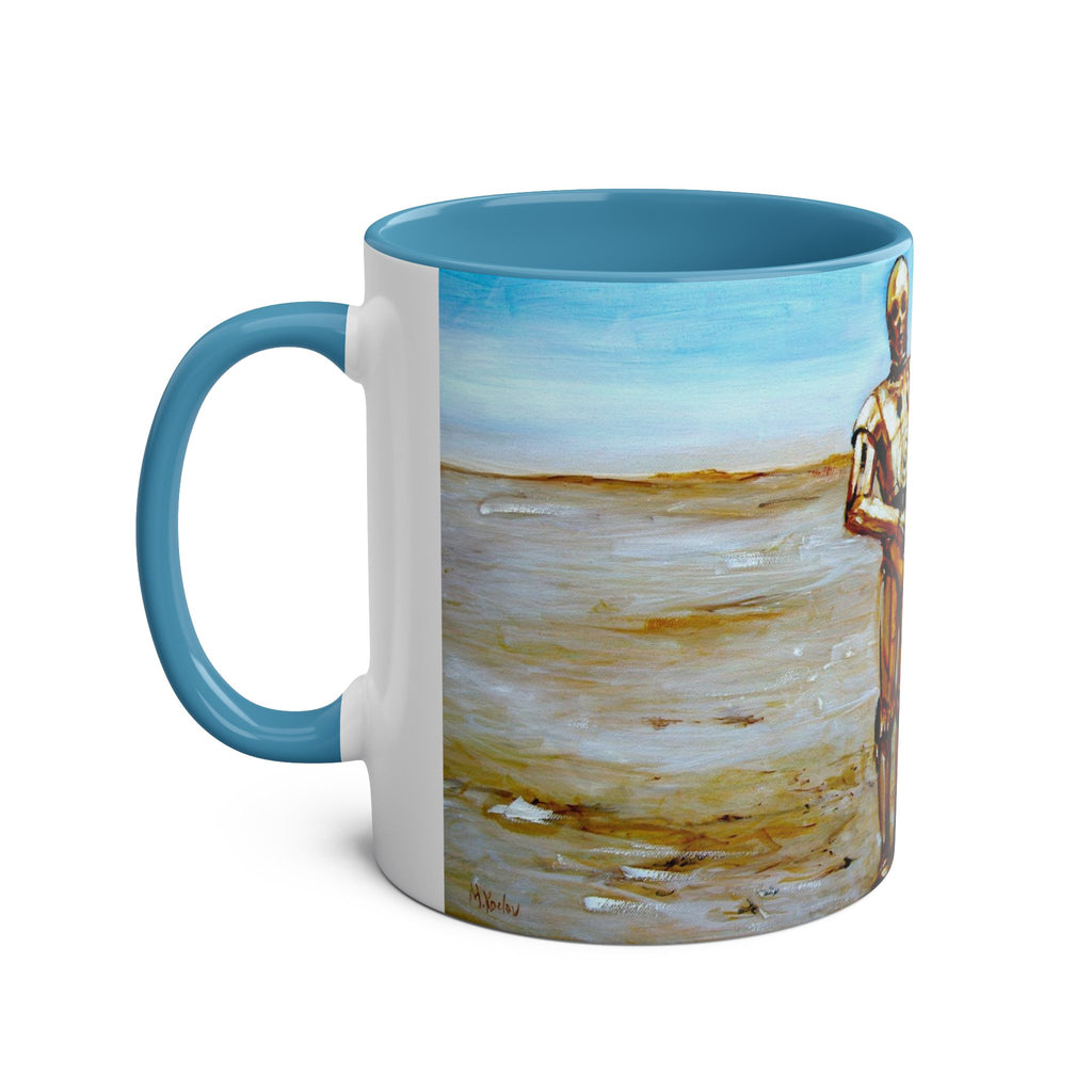 Starwars Abstract - Star Cutouts SC480 Official Star Wars The Droids R2-D2, C3P-O   Two-Tone Coffee Mugs, 11oz