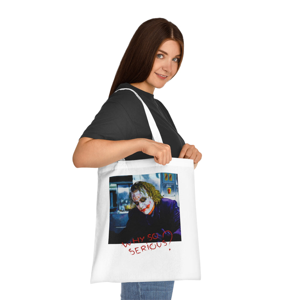 Joker Design - Why so Serious Eco-Friendly, Reusable Shopping Bag, Gift for Fans, Movie Merchandise, Halloween Decor